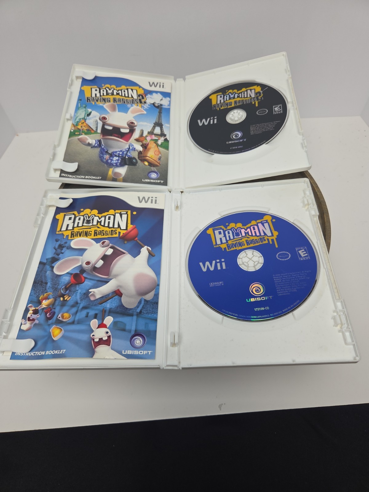 Rayman: Raving Rabbids 1 & 2 Game Lot Nintendo Wii CIB COMPLETE & TESTED Works