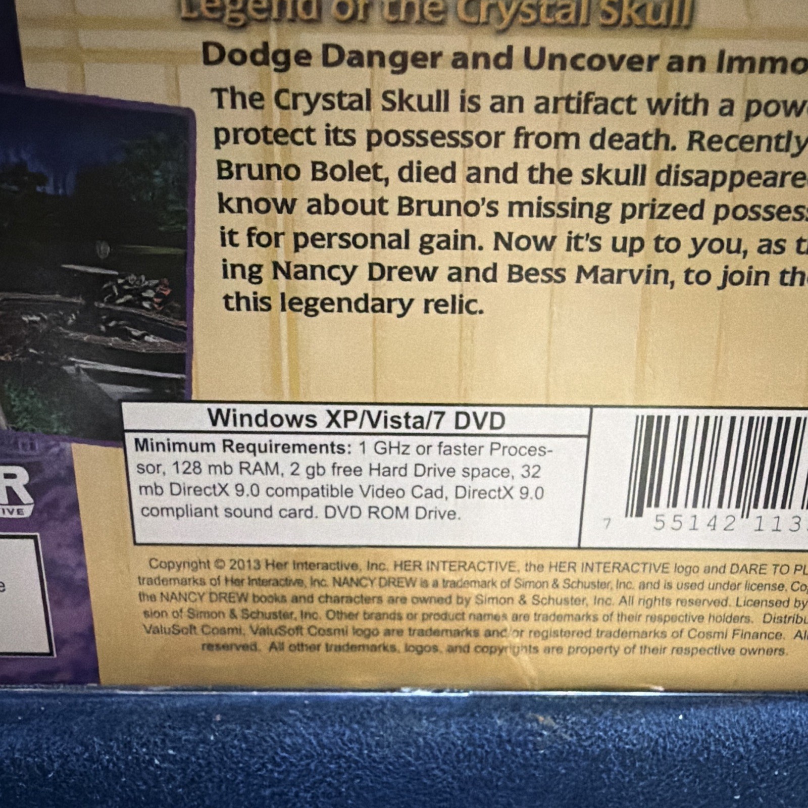Her Interactive Nancy Drew Crystal Skull/White Wolf PC DVD-ROM Mystery E 2013