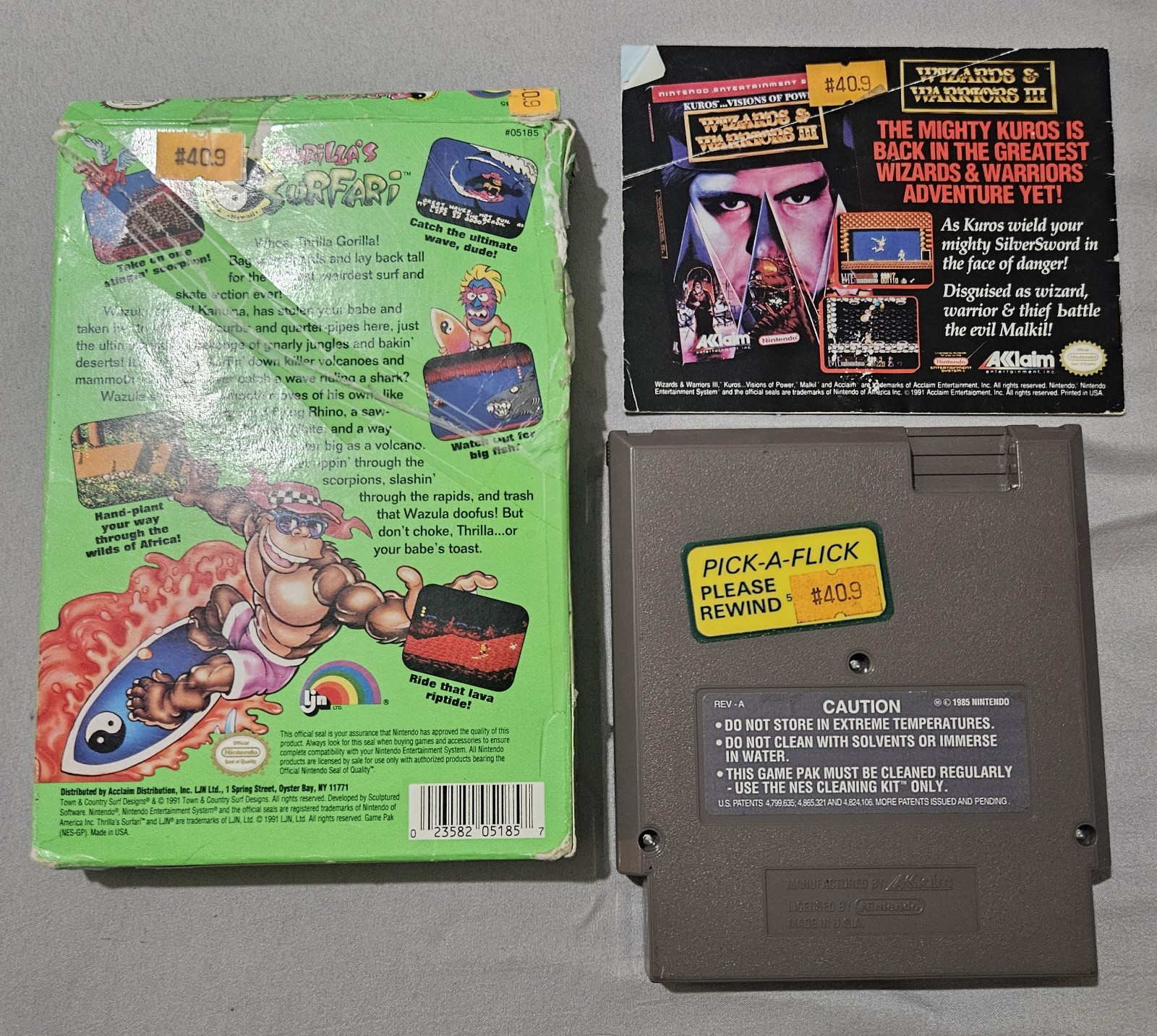 Thrilla’s Surfari – Original Nintendo NES US/Canada CIB