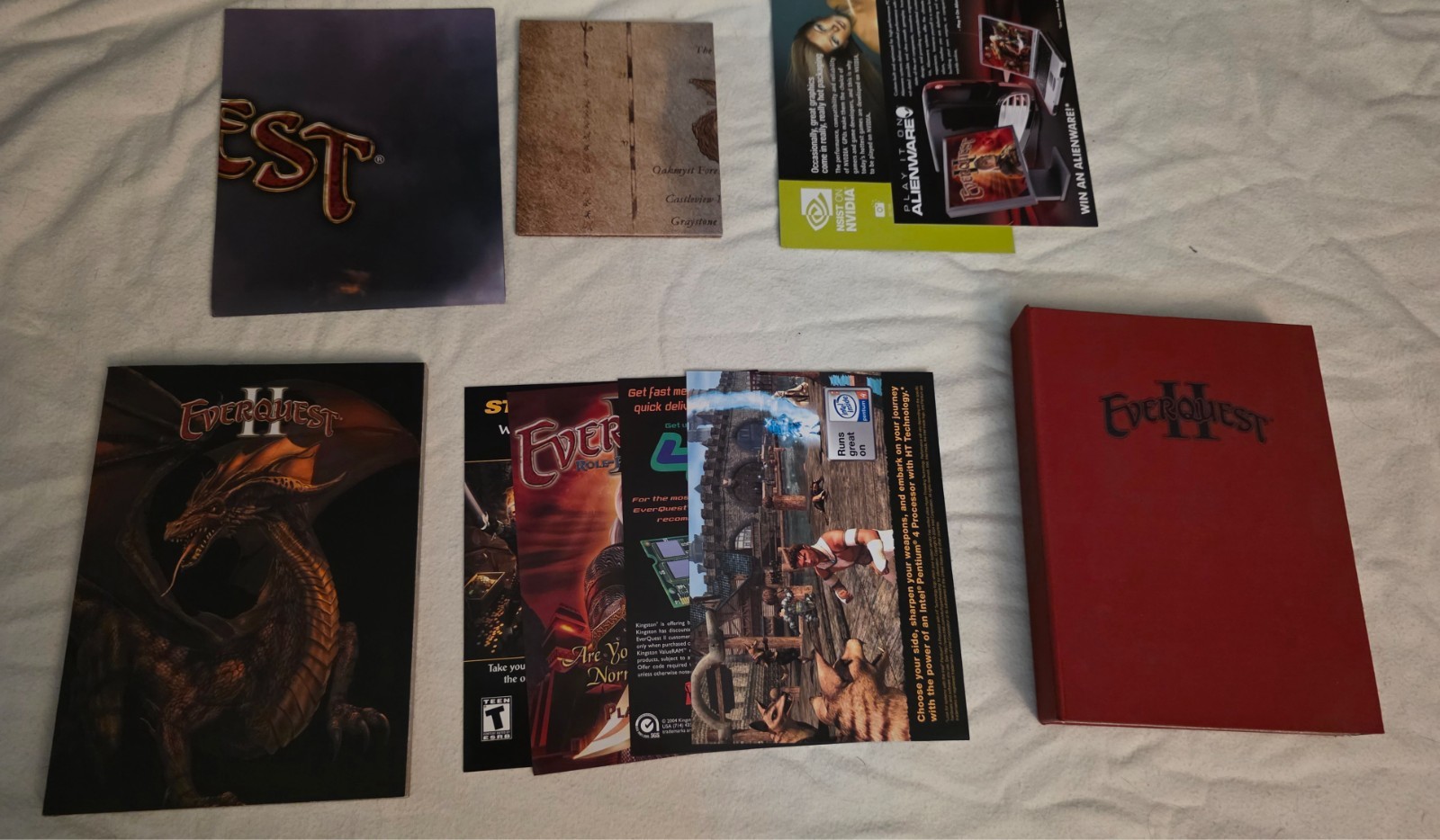 EverQuest II 2 Collectors Edition PC Game Complete Tin w Cloth Map Books READ!