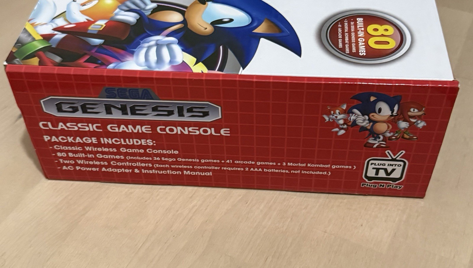 SEGA Genesis Classic Game Console 80 Built-In Games 2 Wireless Controllers NEW