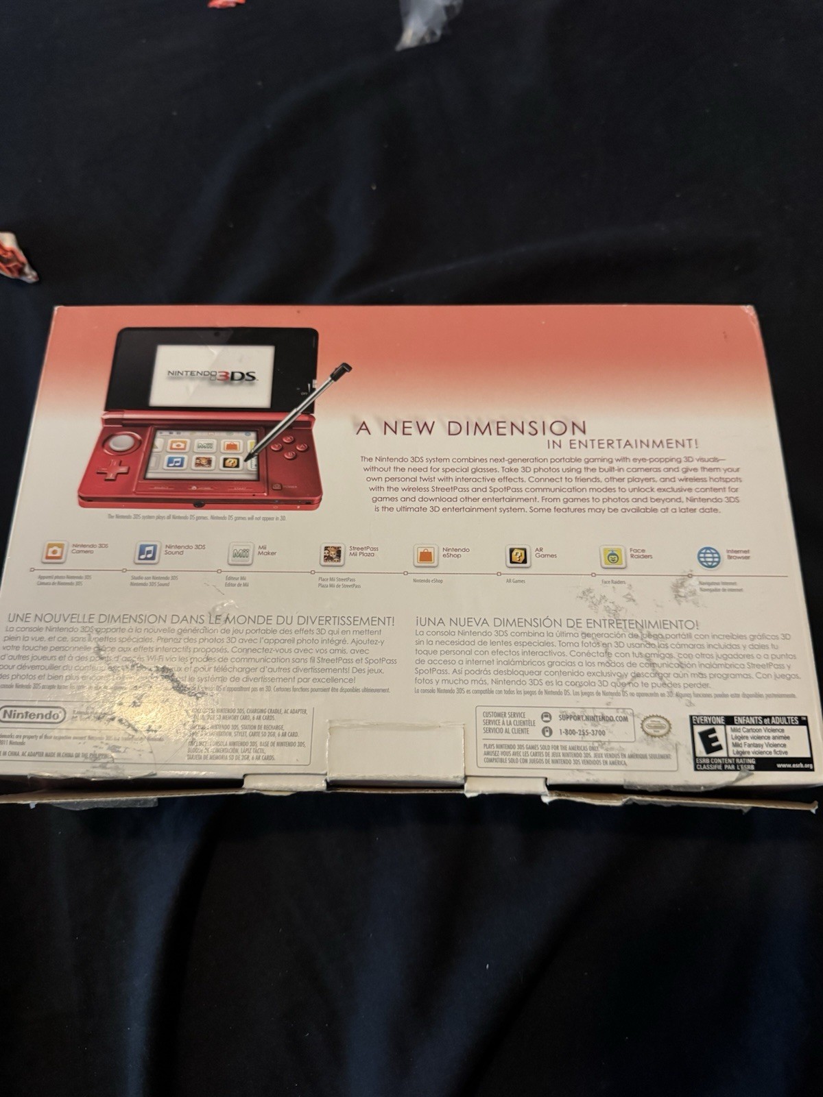 Nintendo 3DS Handheld System – Flame Red *Original Box & Manuals Included*