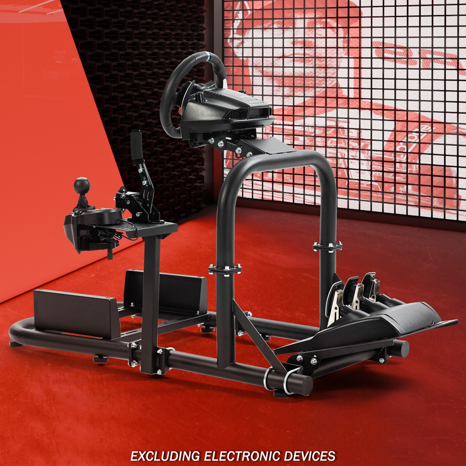 Supllueer Racing Simulator Cockpit Stand With Seat Fit Logitech G923 G29 G920
