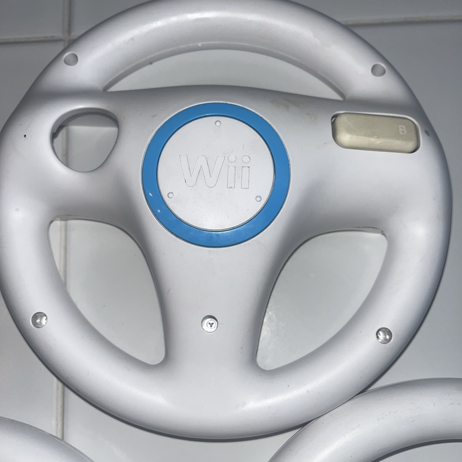 Lot Of 3 OEM Nintendo Wii Steering Wheels RVL-024 Mario Kart Remote Attachment
