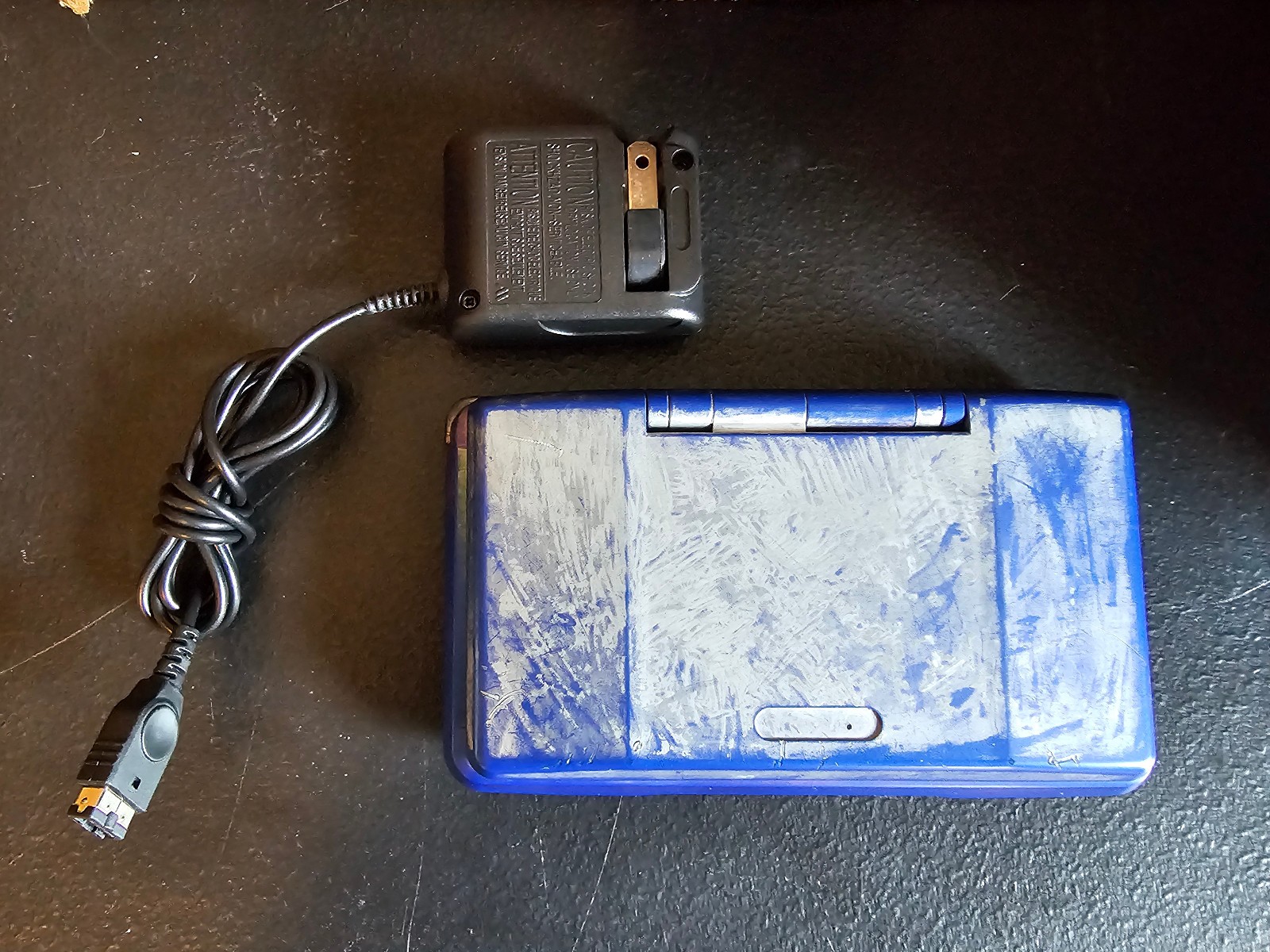 Original Nintendo DS System – Blue & Black – Tested – DS & GBA Ports Work Great