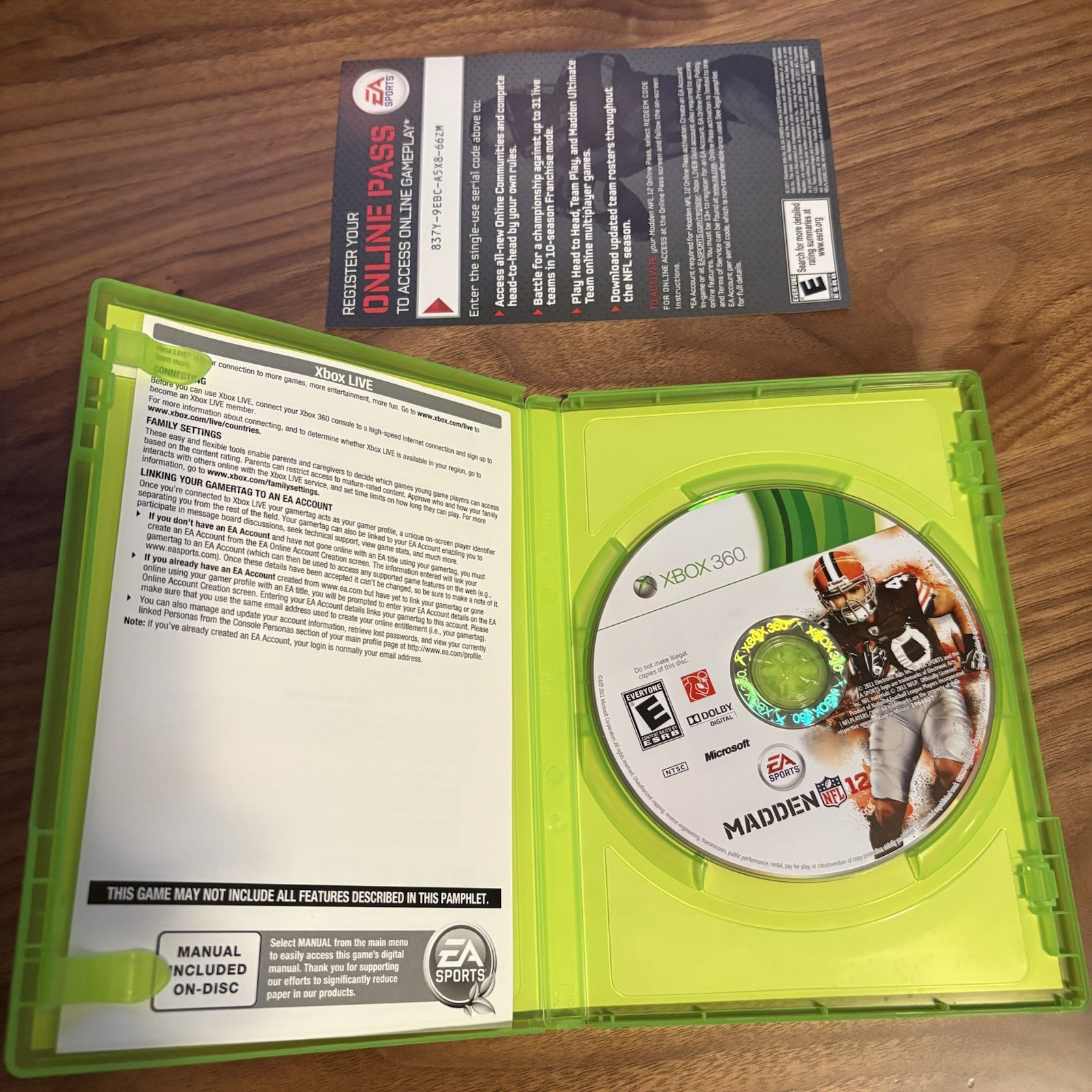 Madden NFL 12 – Complete In Box+ CIB+ – Xbox 360