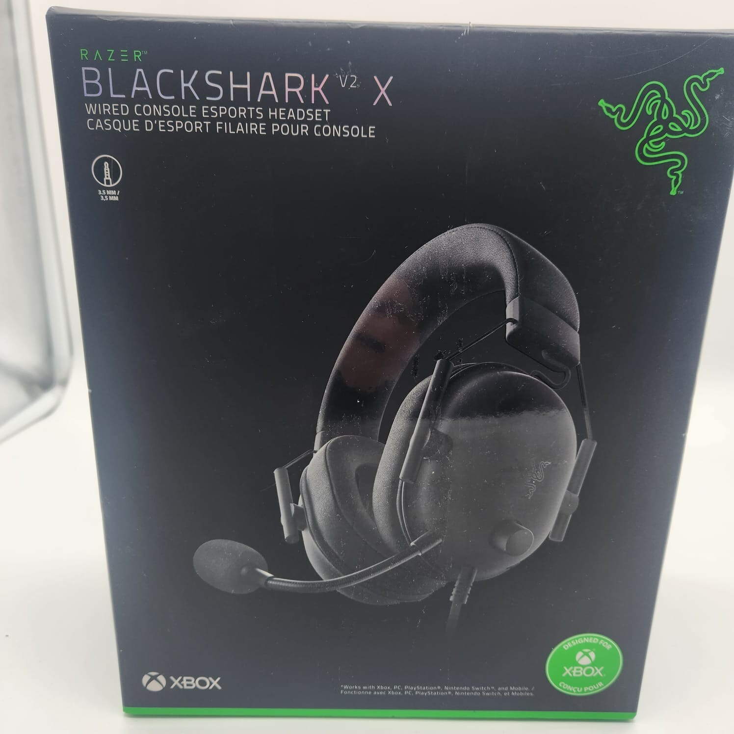 Razer BlackShark V2 X Gaming Headset 7.1 Surround Sound 50mm Drivers 3.5mm Jack
