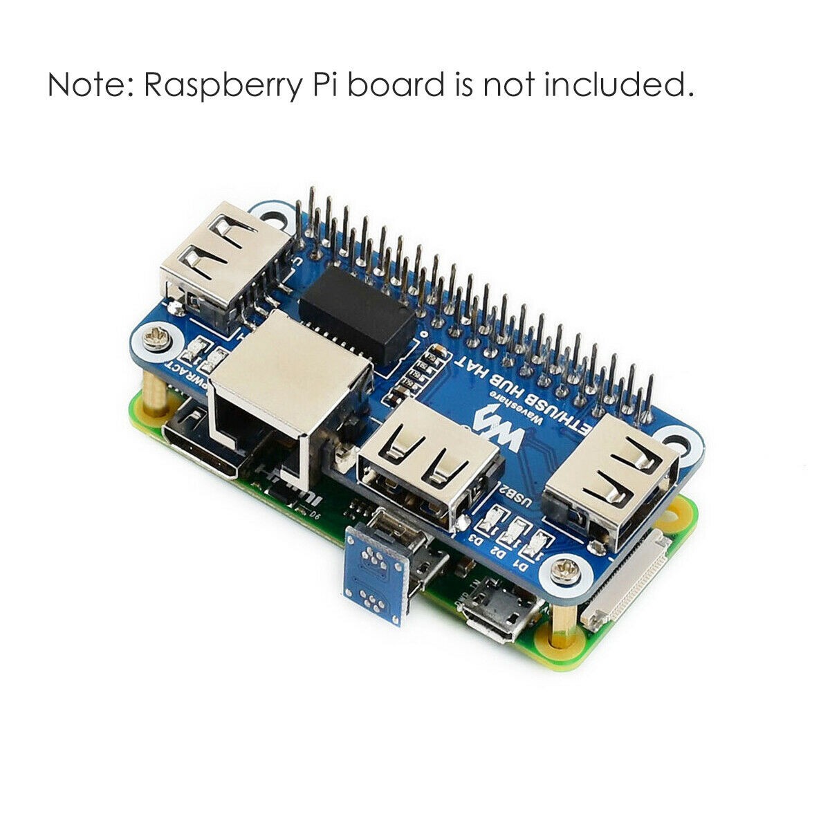 Ethernet USB 2.0/1.1 RJ45 HUB HAT Board Kit For Raspberry Pi Zero/Zero W/Zero WH