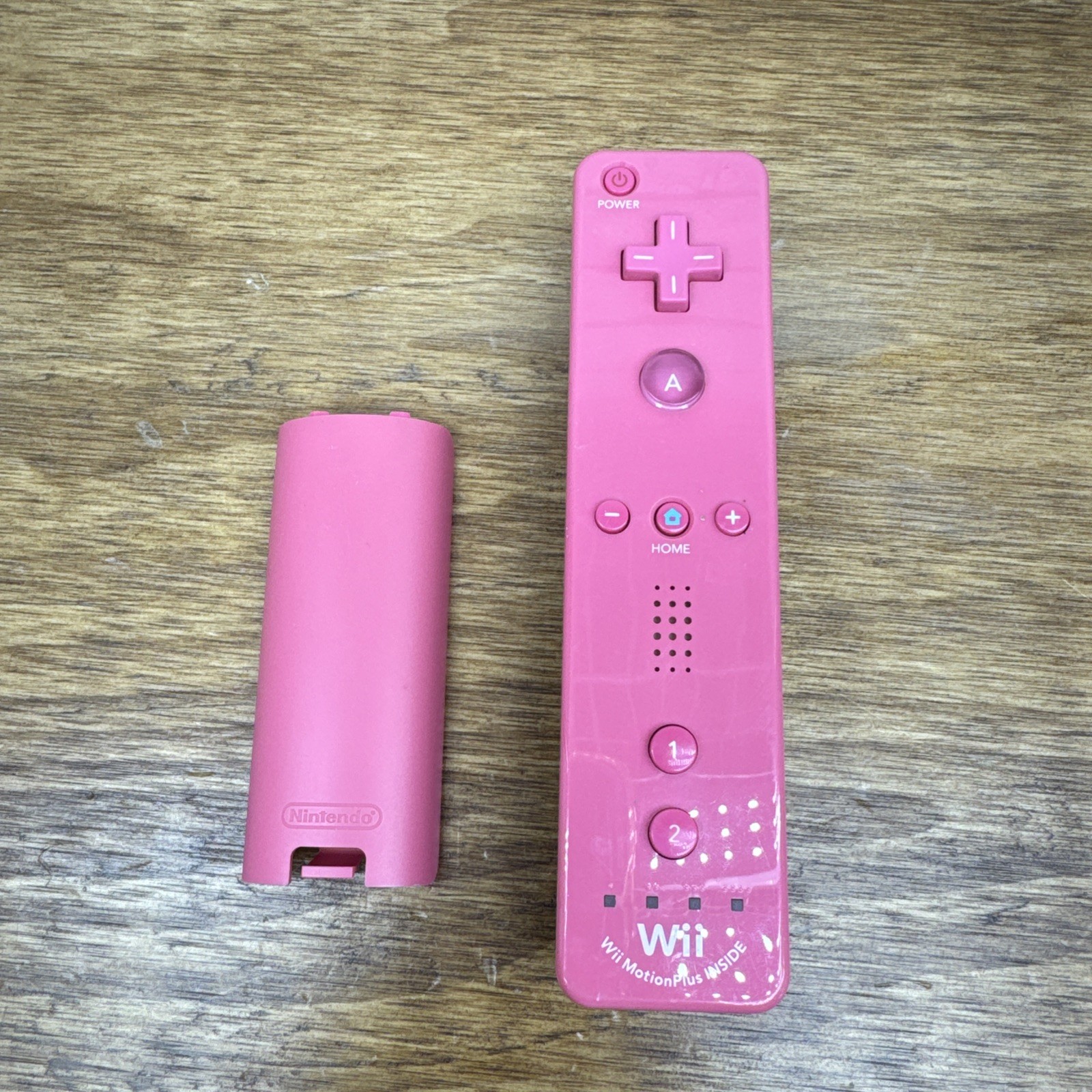 Nintendo Wii Remote Motion Plus Pink OEM Controller RVL-036 Tested Wiimote