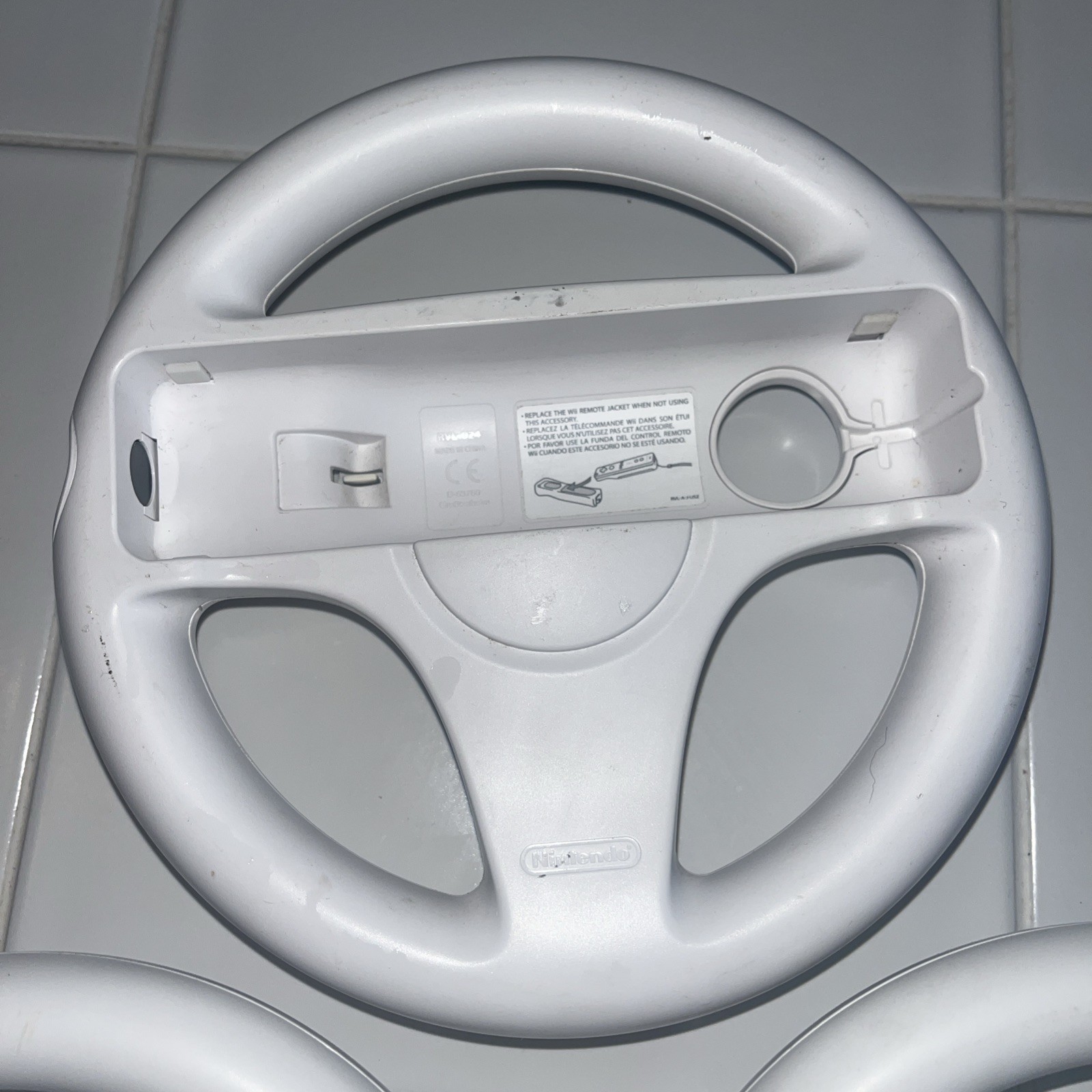 Lot Of 3 OEM Nintendo Wii Steering Wheels RVL-024 Mario Kart Remote Attachment