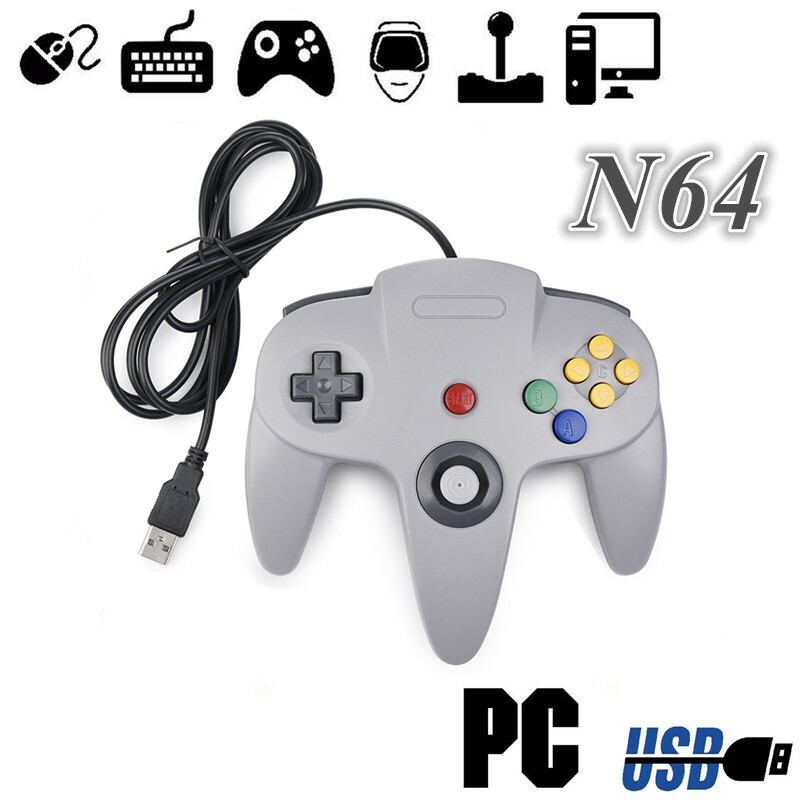 For Nintend 64 N64 USB Controller Gamepad for PC Mac Raspberry Pi 3 Retropie