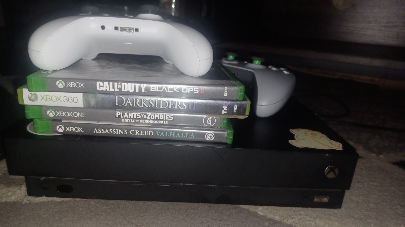 Used Xbox One 781 GB | Wired+Wireless Controller | 4 Games | Both Cables Needed