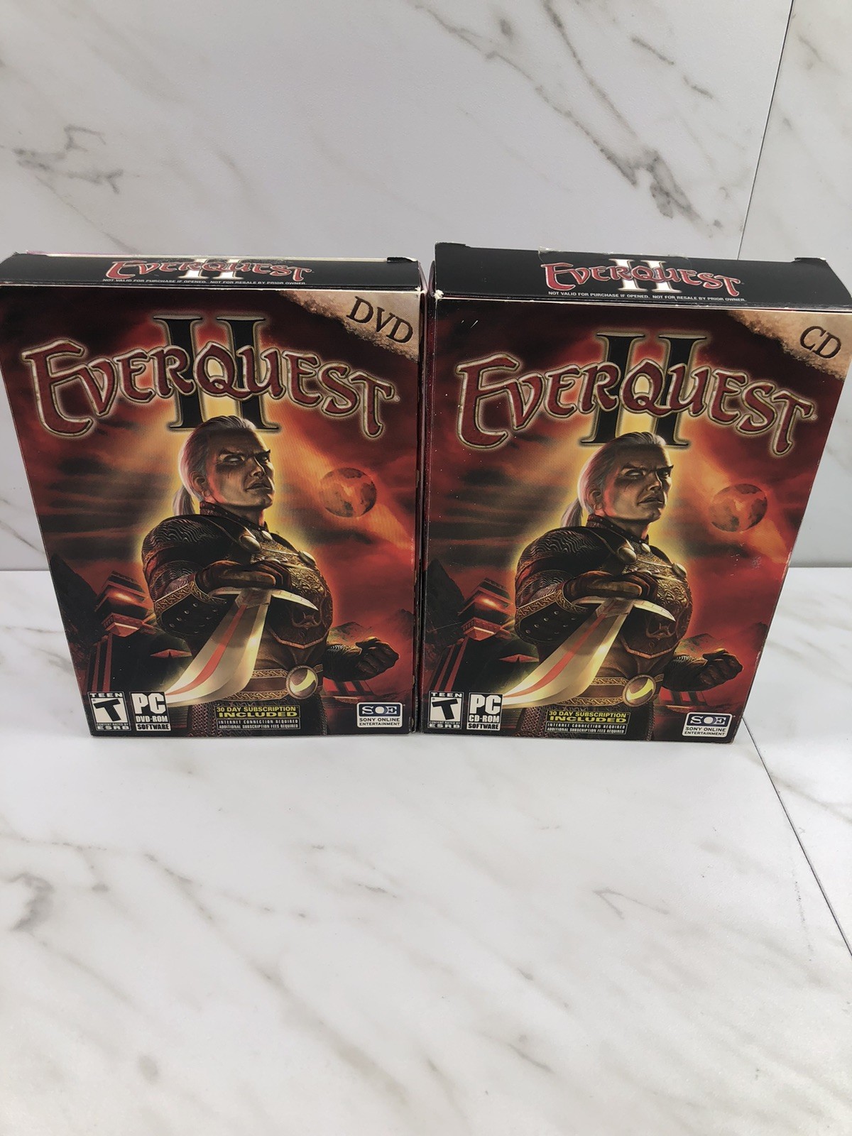 EverQuest II 2004 Sony PC ~ DVD-ROM & CD-ROM ~ Lot of 2
