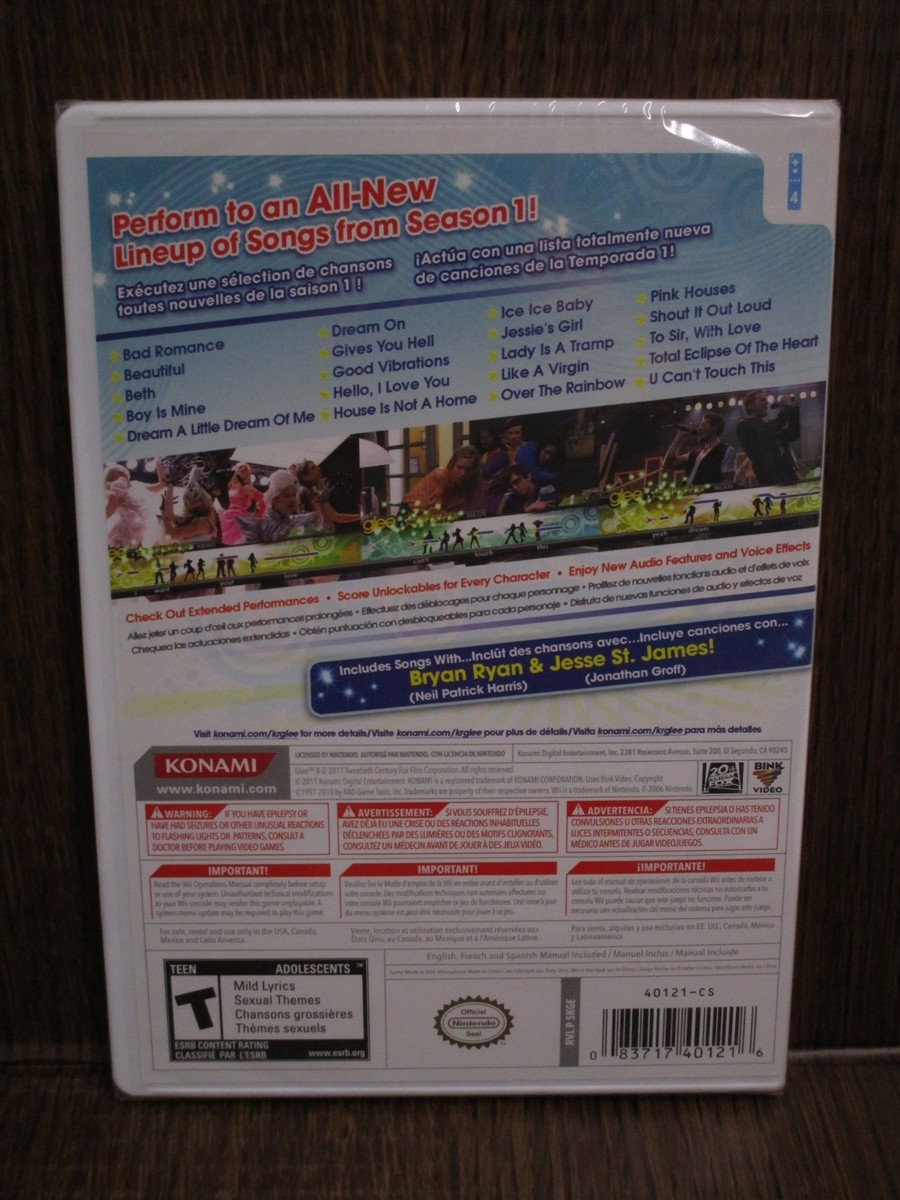 Video Game Wii Glee Karaoke Revolution Volume 2 (mic required) NEW SEALED