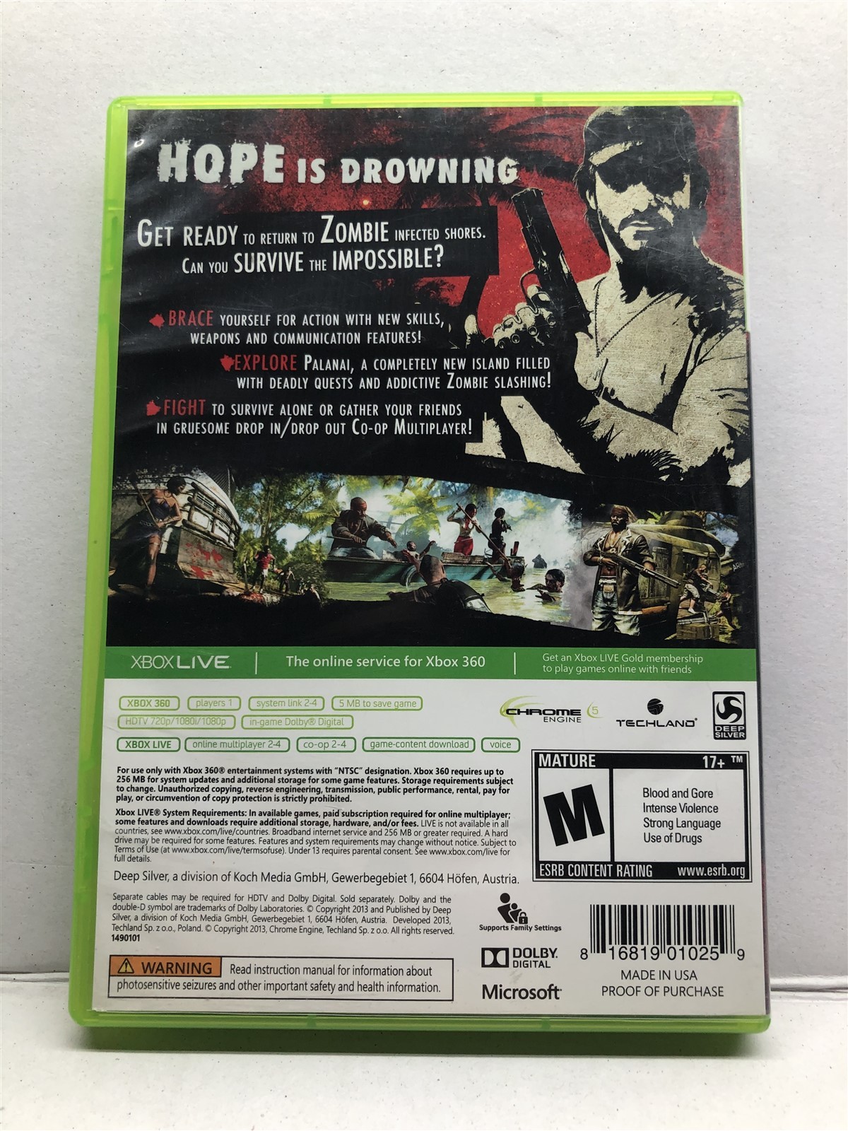 Dead Island: Riptide Special Edition (Xbox 360 2013) Clean Tested Working