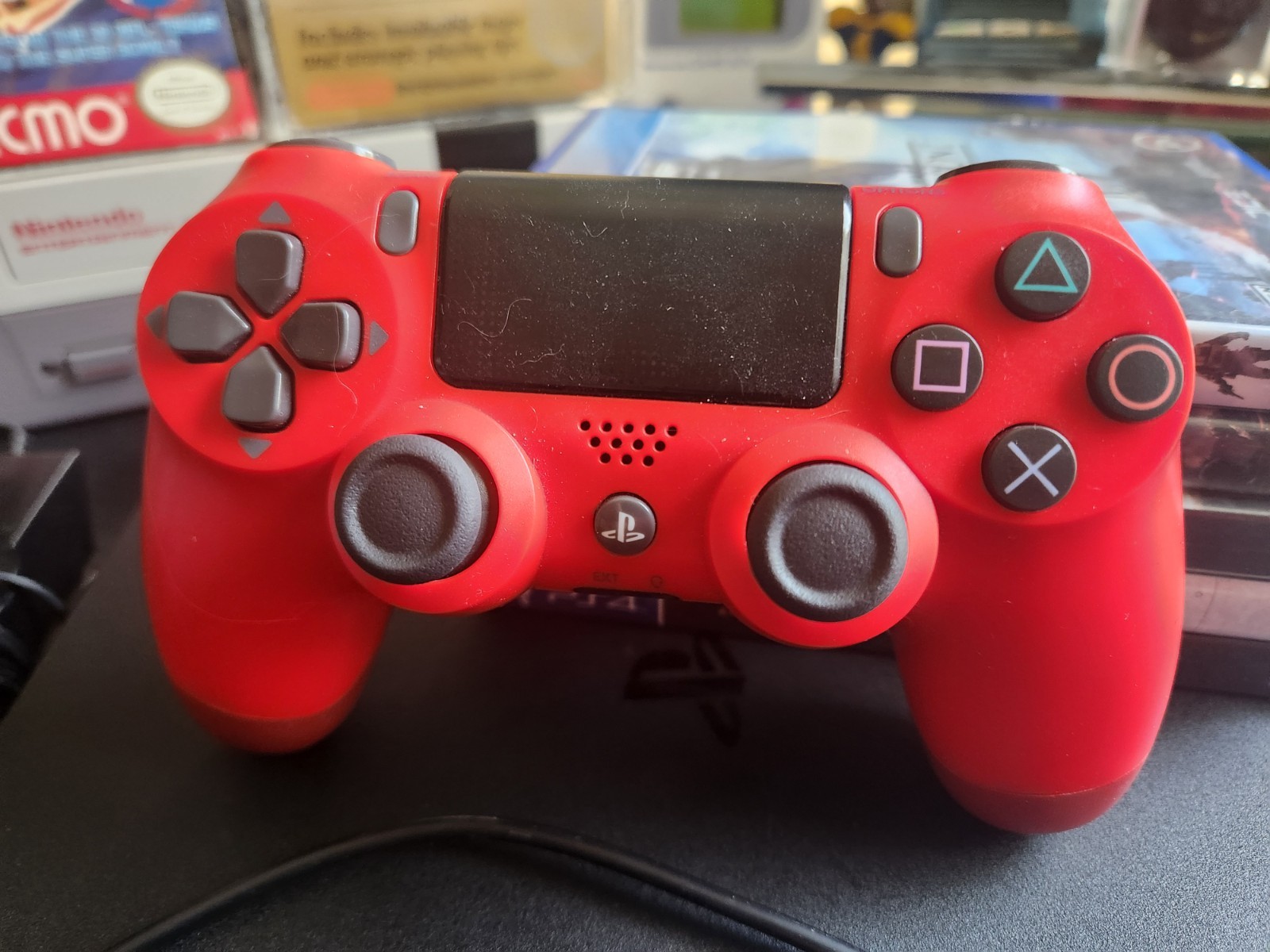🚨🔥Vintage PS4 Bundle W/ Red Controller 5 High End Games Playstation 4 Hook Ups