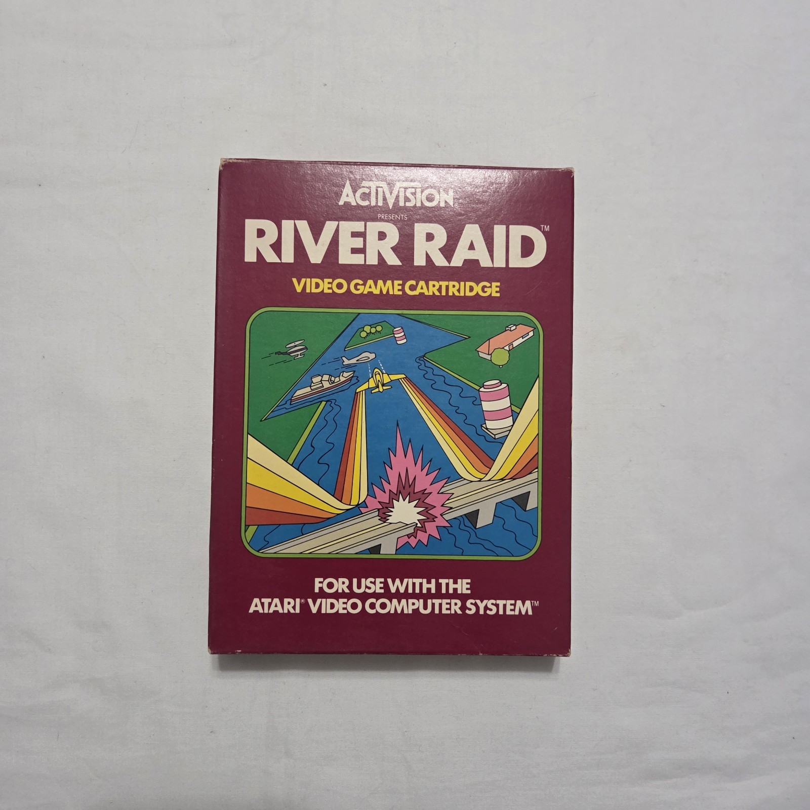 River Raid (Atari 2600, 1982) Complete In Box CIB w/ Manual & Paperwork