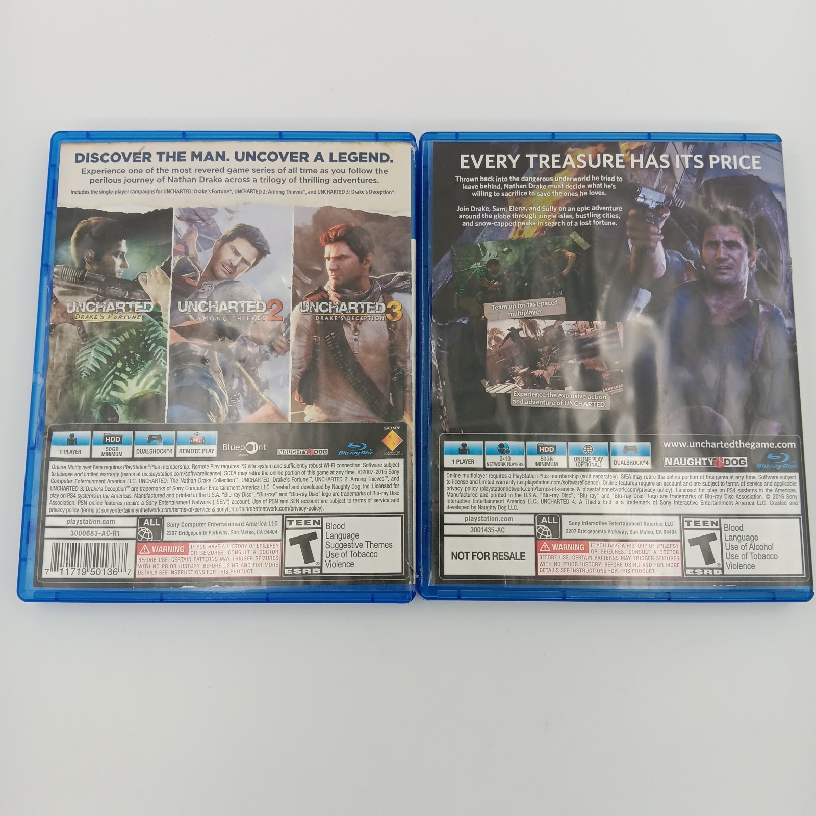 Uncharted Nathan Drake Collection + Uncharted 4 Bundle Playstation 4 READ