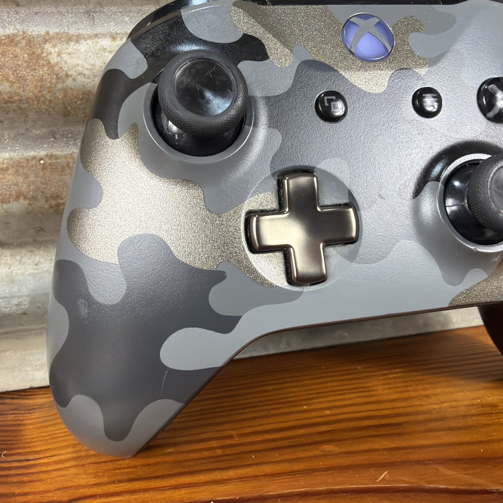 Microsoft Xbox One Controller Black & Grey Camo Night Ops Wireless Controller