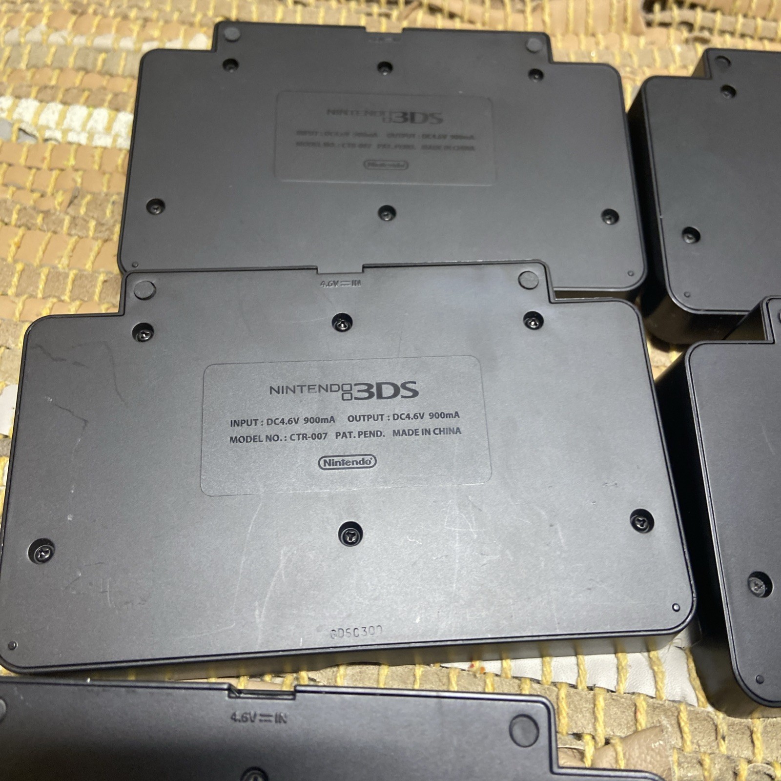 Lot Of 6 Original Nintendo 3DS Battery Charging Dock Cradle Base Black CTR-007