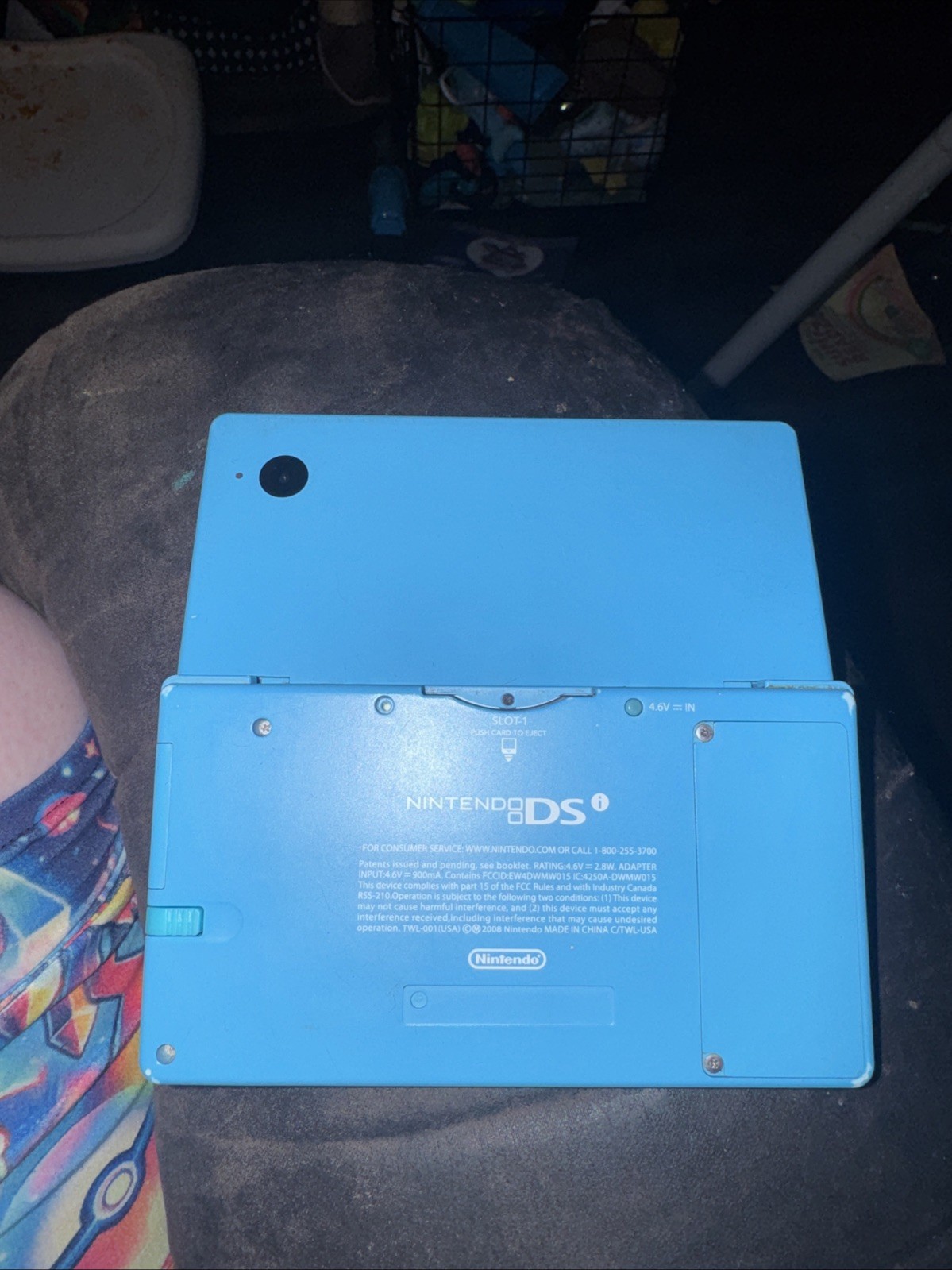 Nintendo DSi Light Blue Handheld Console TWL-001 USA Turns On Needs Pins Fixed