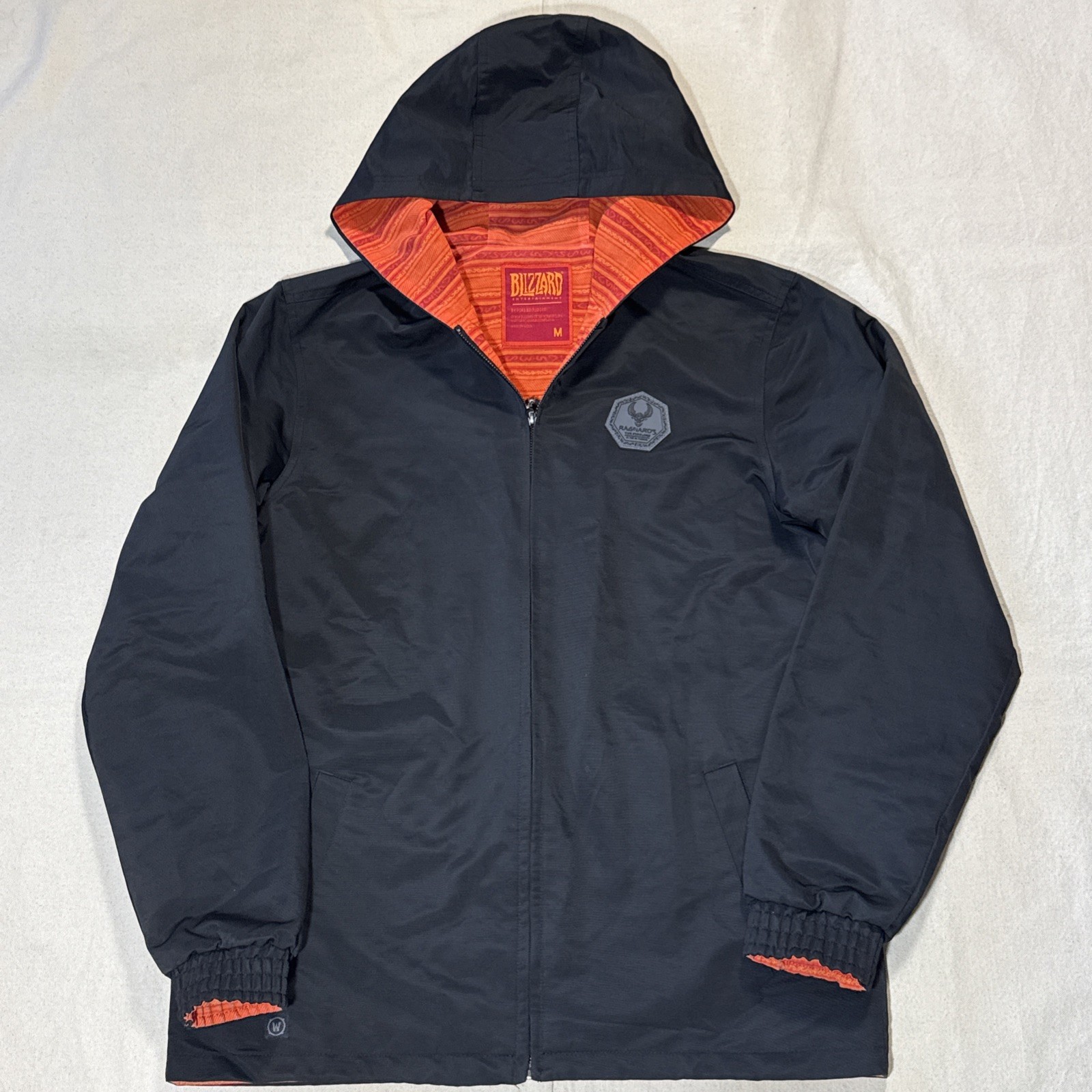 World of Warcraft Ragnaros The Firelord Full Zip Jacket Hoodie Blizzard Men’s M