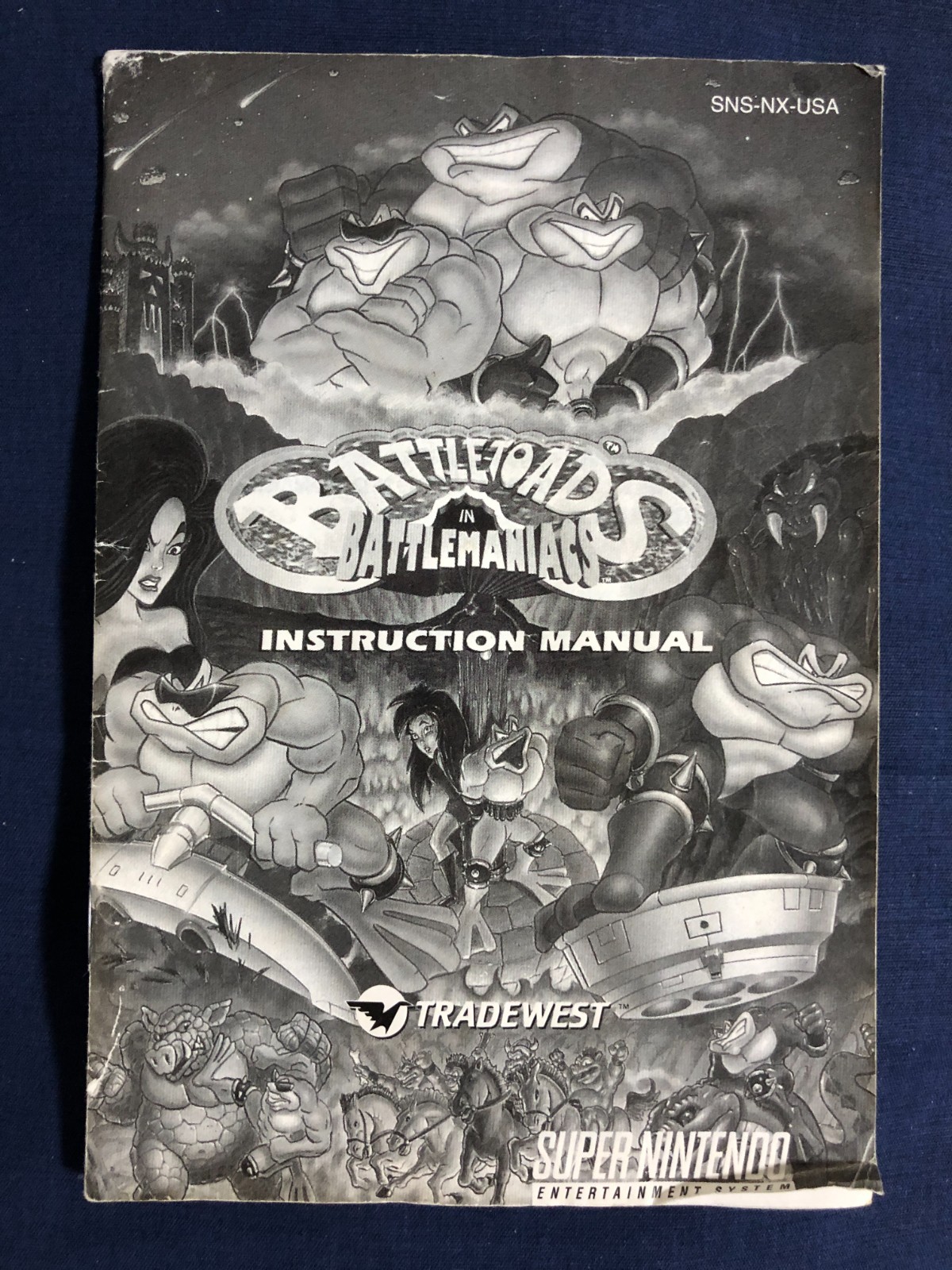 Battletoads in Battlemaniacs (SNES) (Majesco) CIB Damaged Box, Untested
