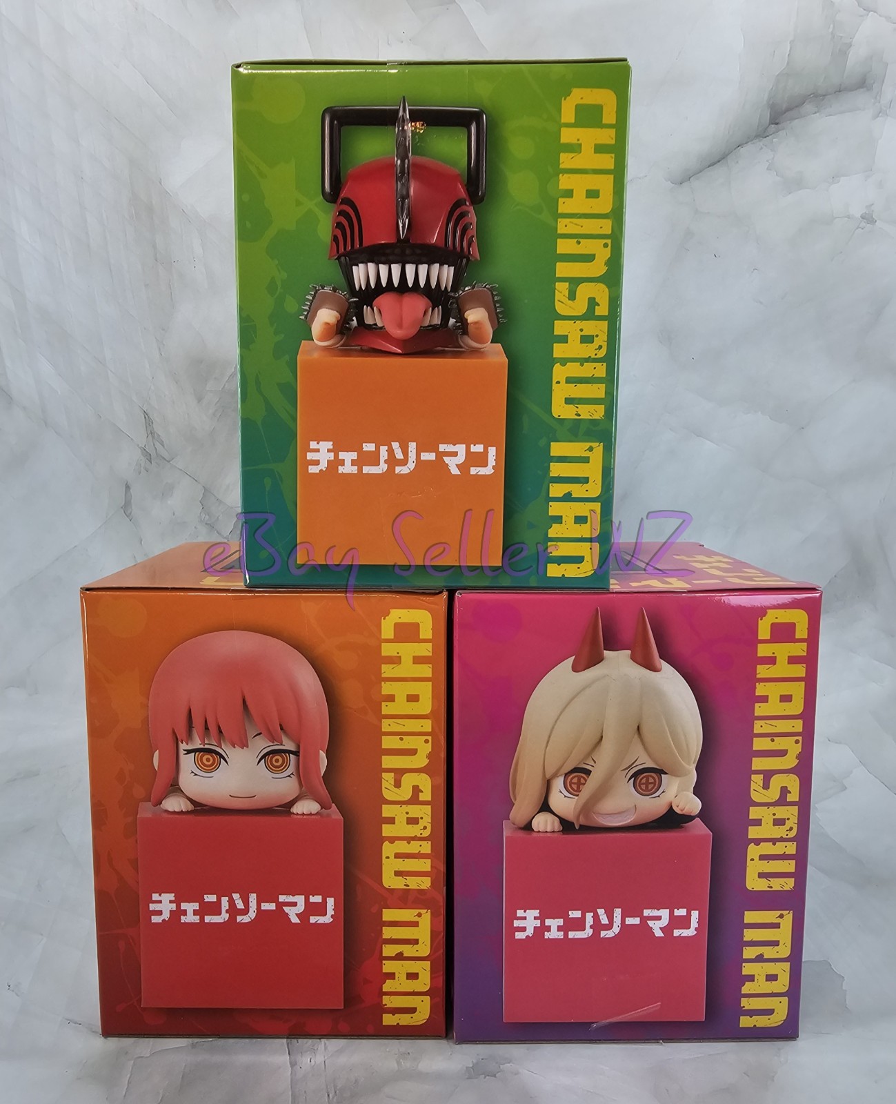 Chainsaw Man, Power, Makima Hikkake Figure Set of 3 Denji Hooked FuRyu New