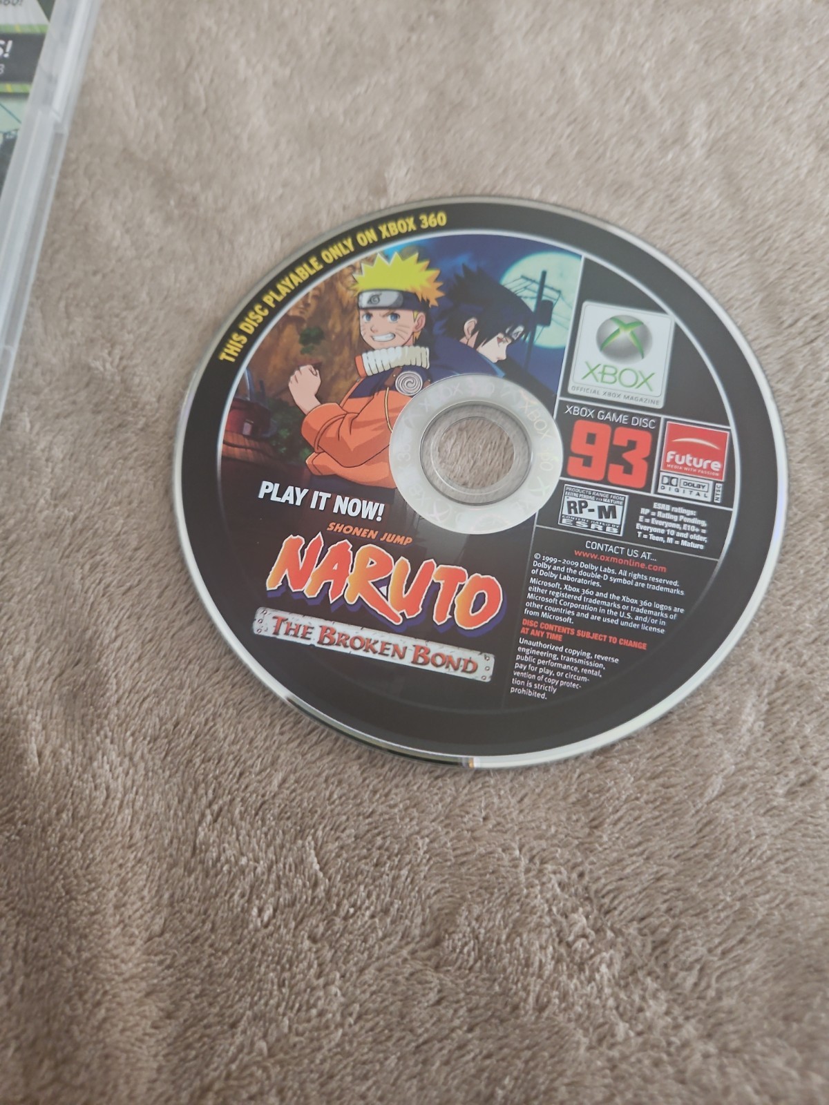 Naruto: The Broken Bond (Microsoft Xbox 360, 2008)