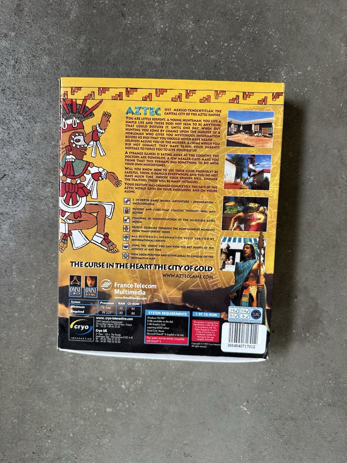 Cryo Aztec: The Curse in the Heart of the City of Gold PC CD-ROM Adventure PAL