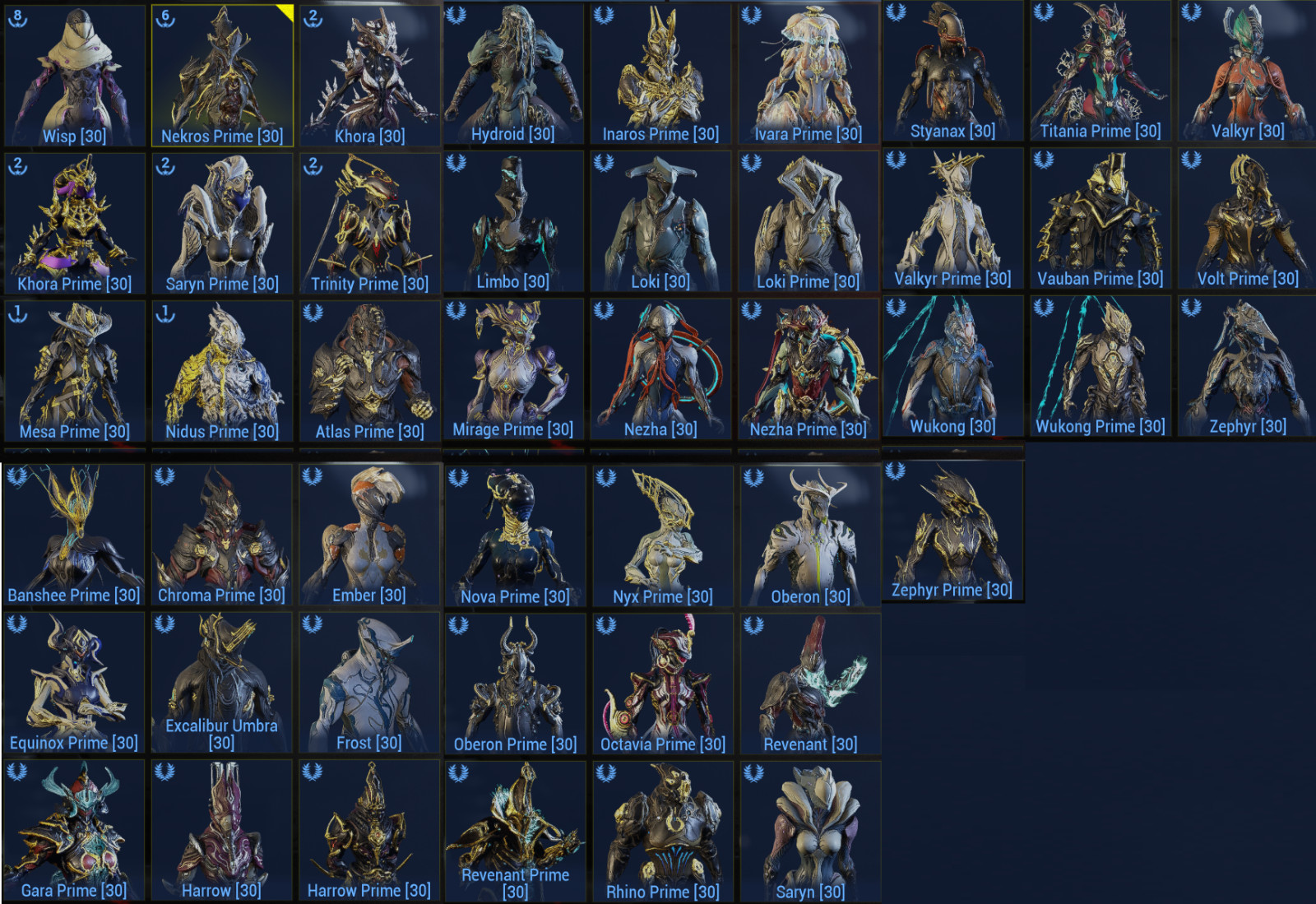 CHEAP Warframe MR22 Account | 159 Platinum | 10M Credits | 46 Warframe