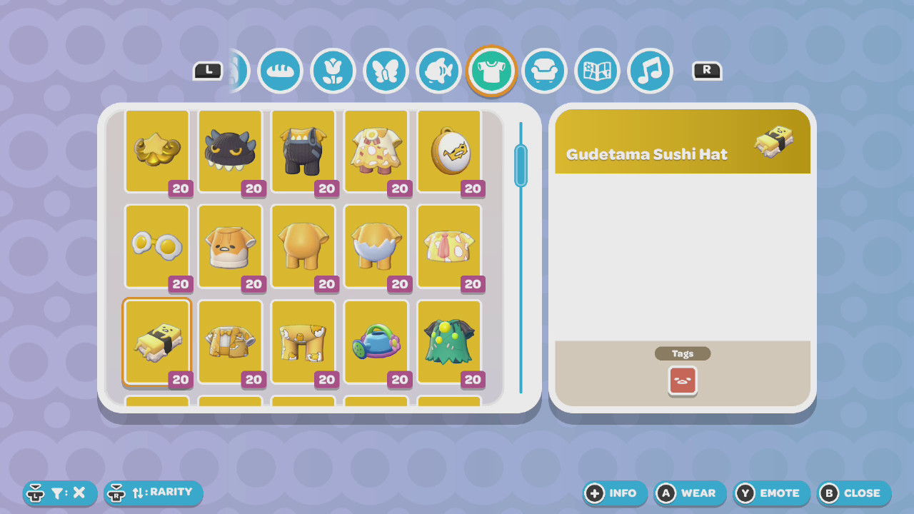 Hello Kitty Island Adventure Clothes 👗Any Item Nintendo Only
