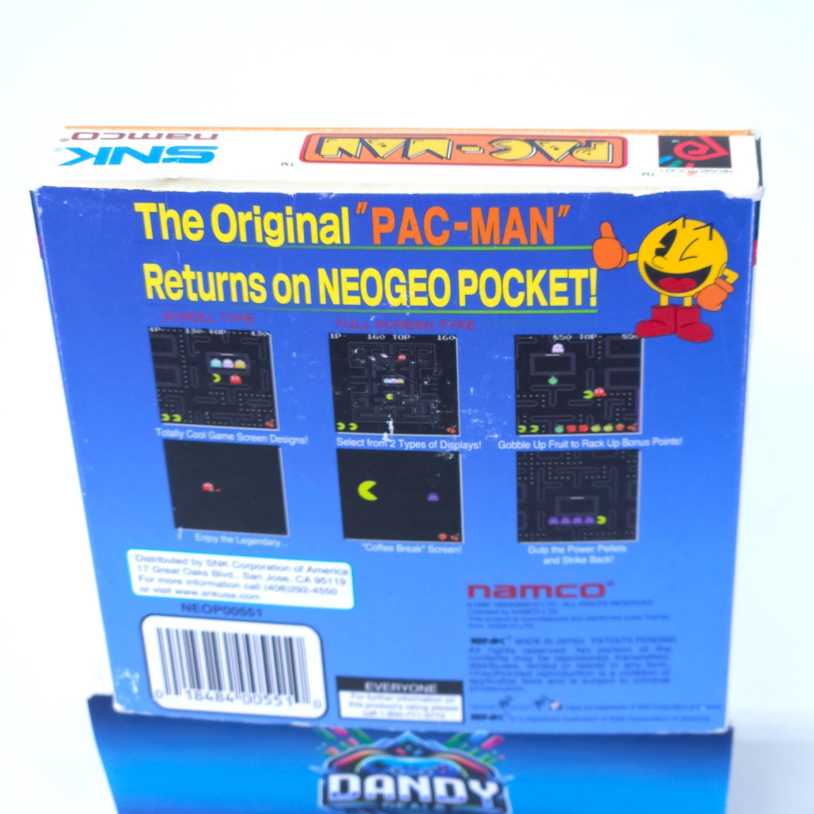 Pac-Man CIB W/ Manual + Saled CrossRings – Neo Geo Pocket Color