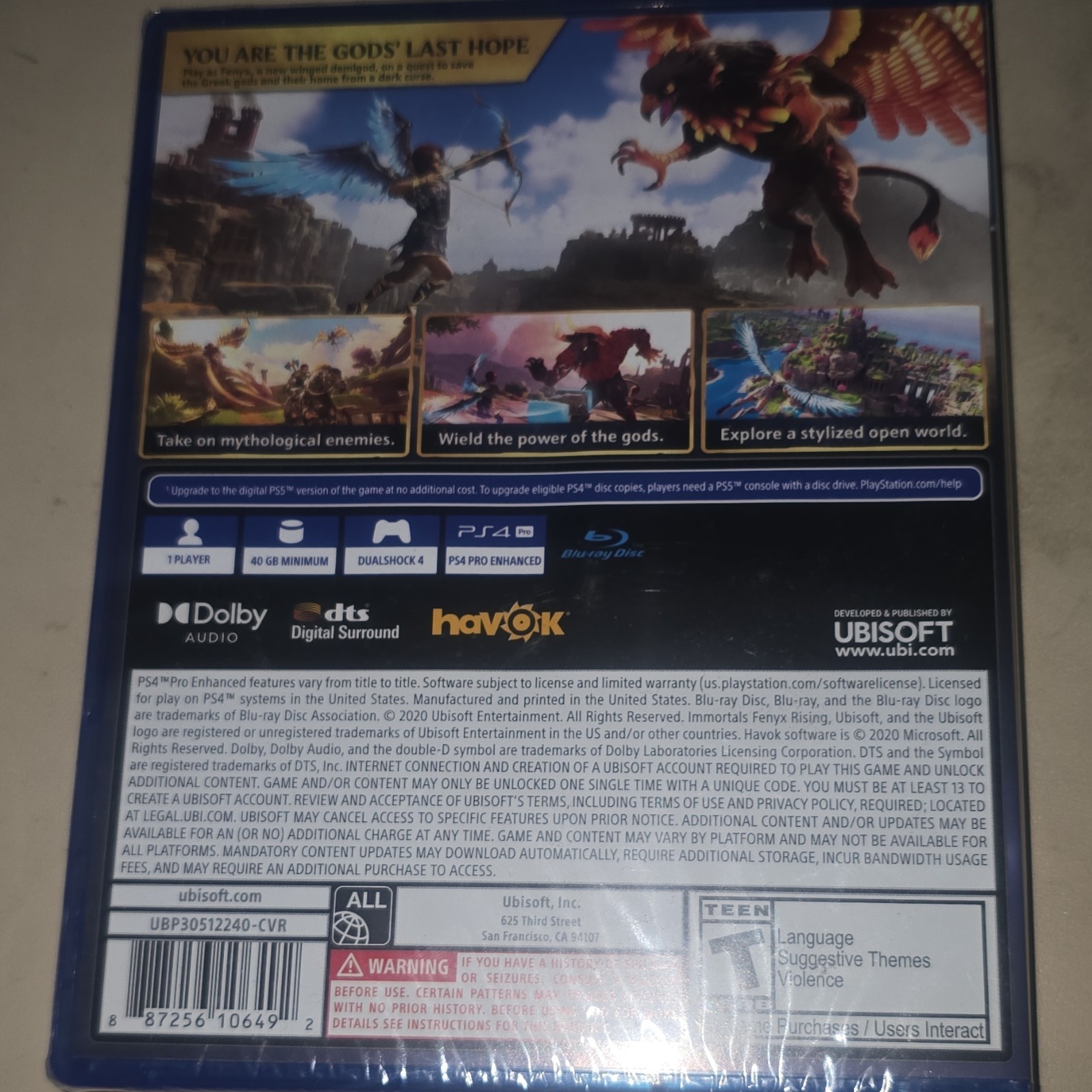 Ubisoft Immortals Fenyx Rising PS4 PS5 Upgrade Available Action Adventure 2020