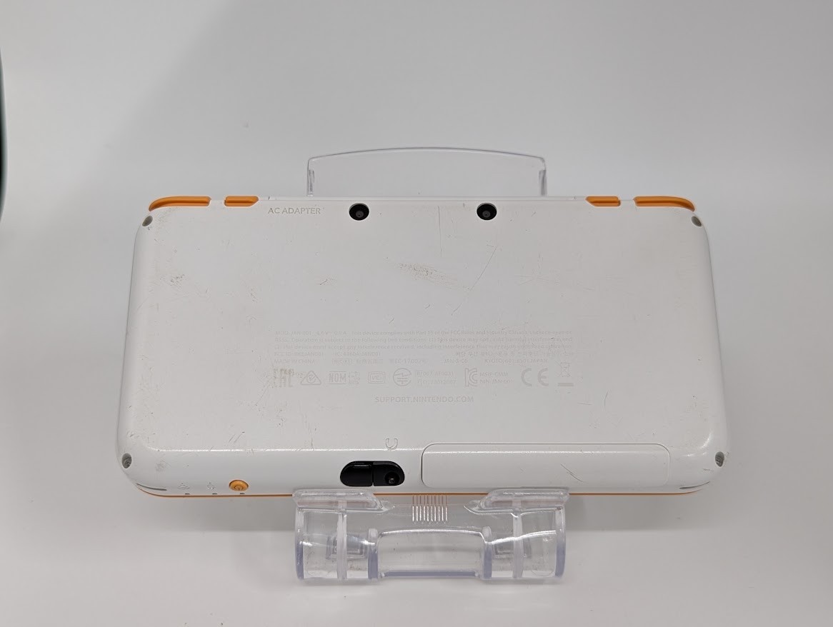 B112 Nintendo new 2DS console LL XL Orange x White Japan w/pouch pen adapter