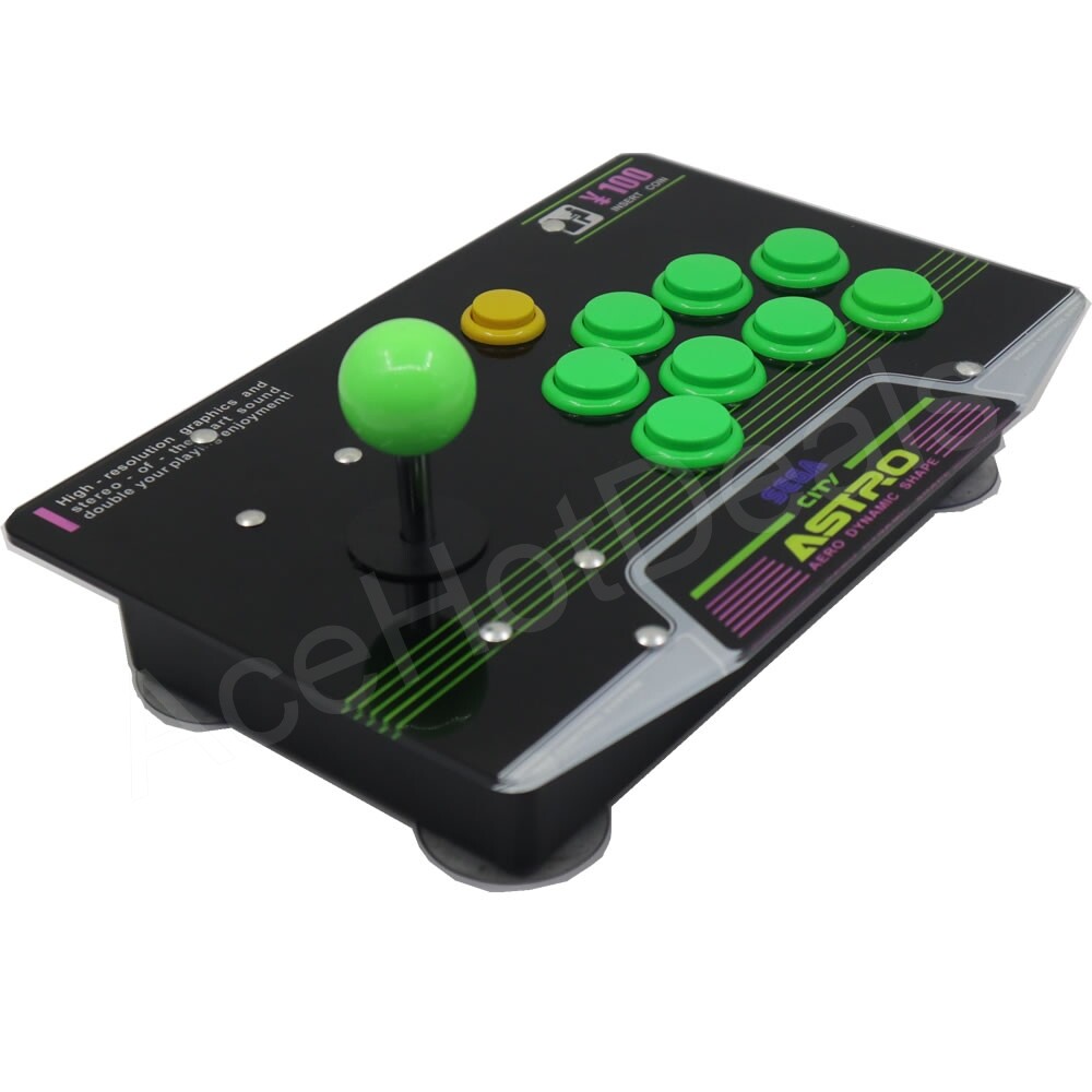 RAC-J500S 10 Buttons Arcade Joystick USB Wired Acrylic SEGA Astro City Panel PC
