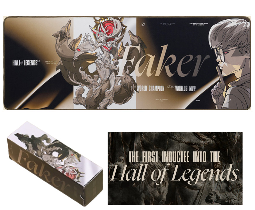 League of Legends FAKER & Ahri MOUSEPAD HALL of Legends Unkillable Demon King