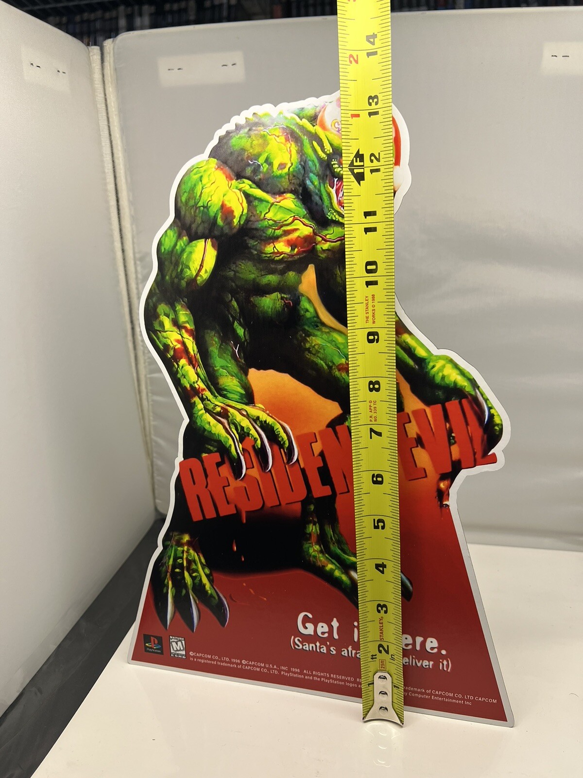 Resident Evil PS1 Hunter Christmas Standee