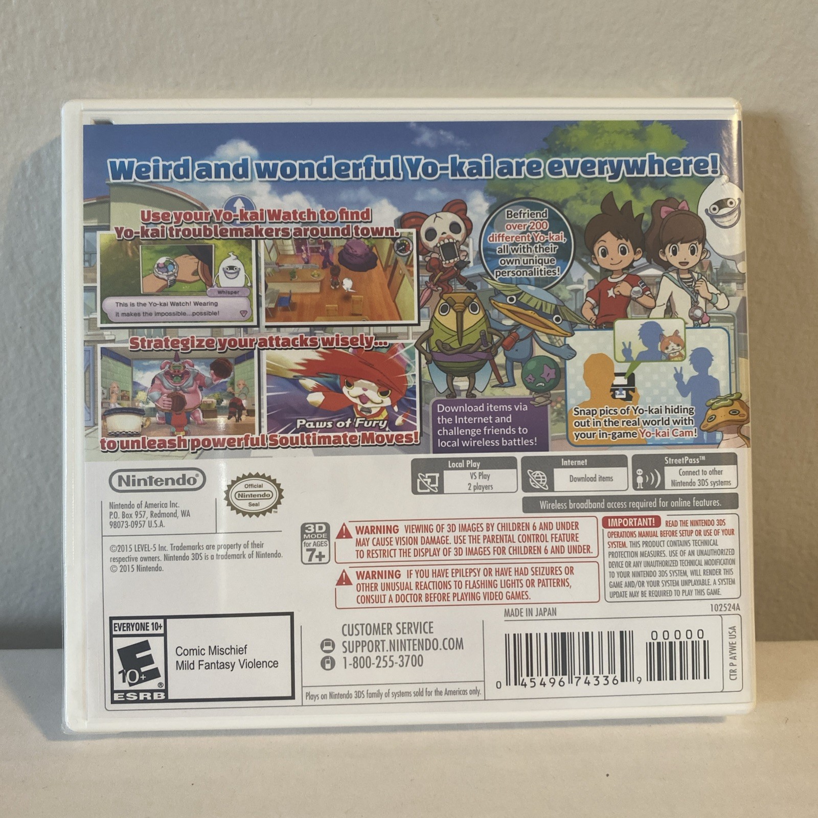 Yo-Kai Watch (Nintendo 3DS, 2015) New