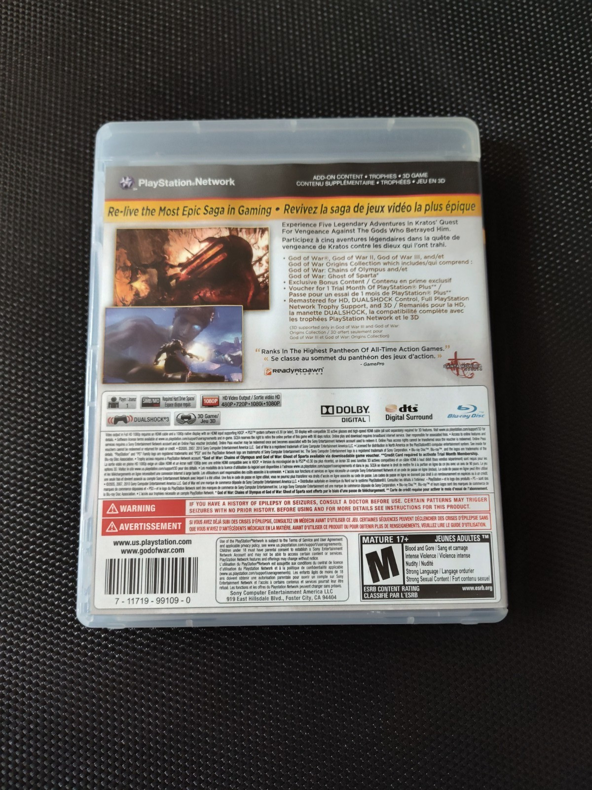 God of War Saga Collection PS3 (Sony PlayStation 3, 2012) CIB Complete Tested