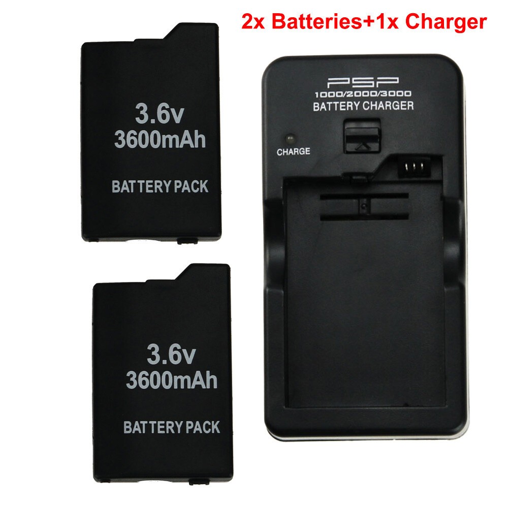 New 3600mAh Battery For PSP Slim 2000 3000 2001 Rechargeable with Wall Charger