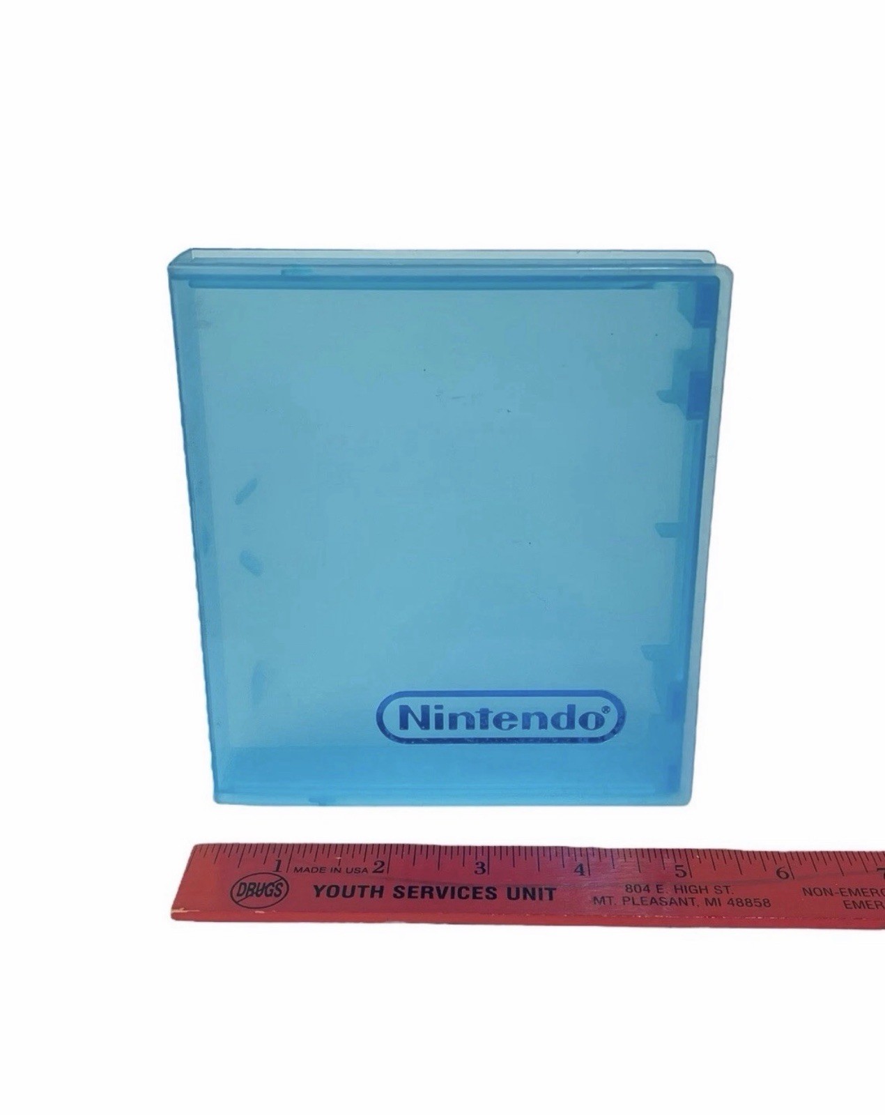 Lot of 2 Vintage Nintendo NES Yellow & Blue Plastic Clear OEM Clamshell Case