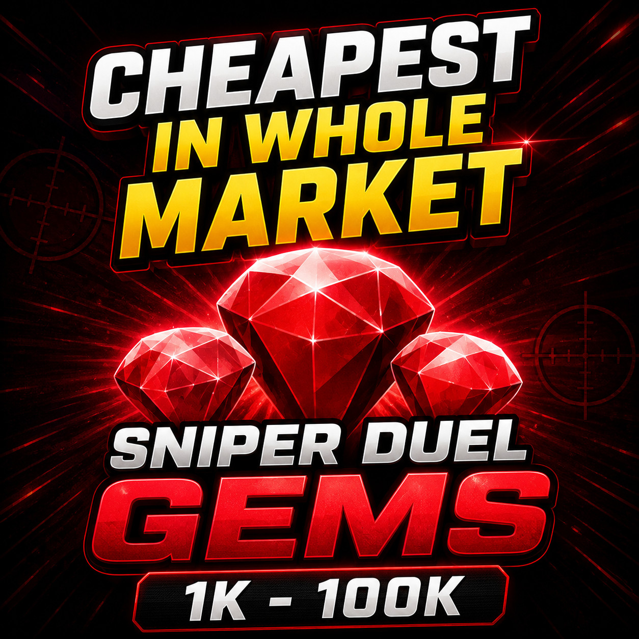 Sniper Duels Gems | 1K-100K Gems | Cheapest in Whole Market | Fast Delivery 🔫