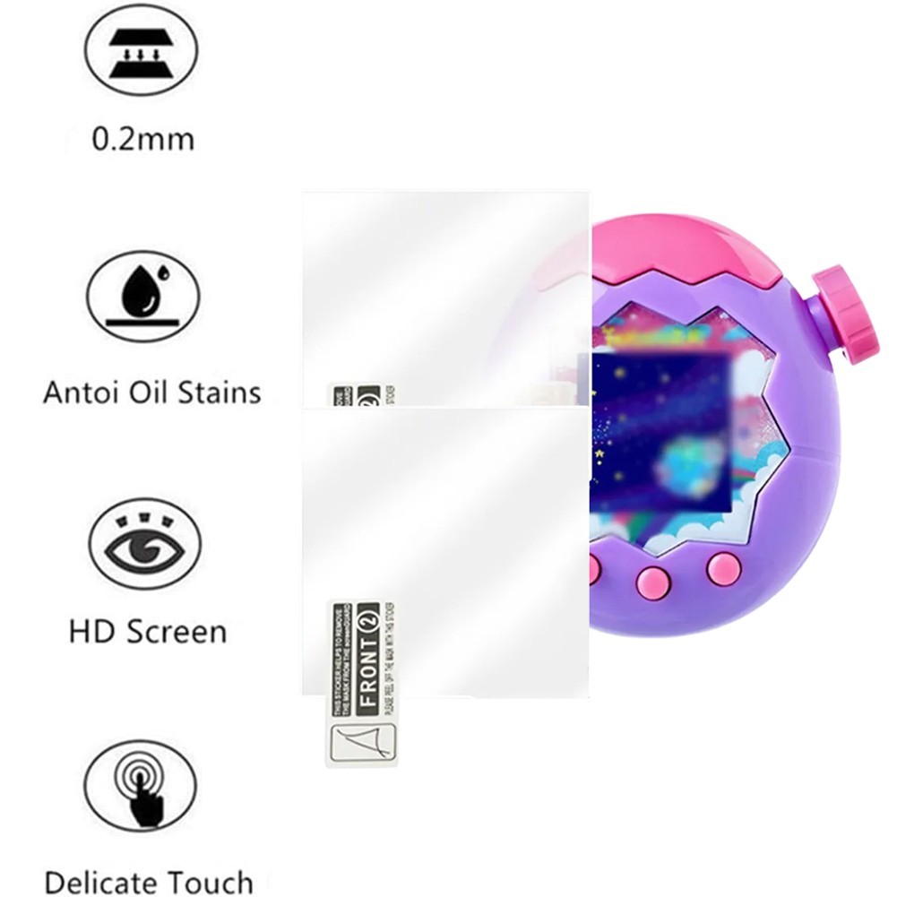 For Tamagotchi Paradise Square Screen Protector White Clear Full Display Cover