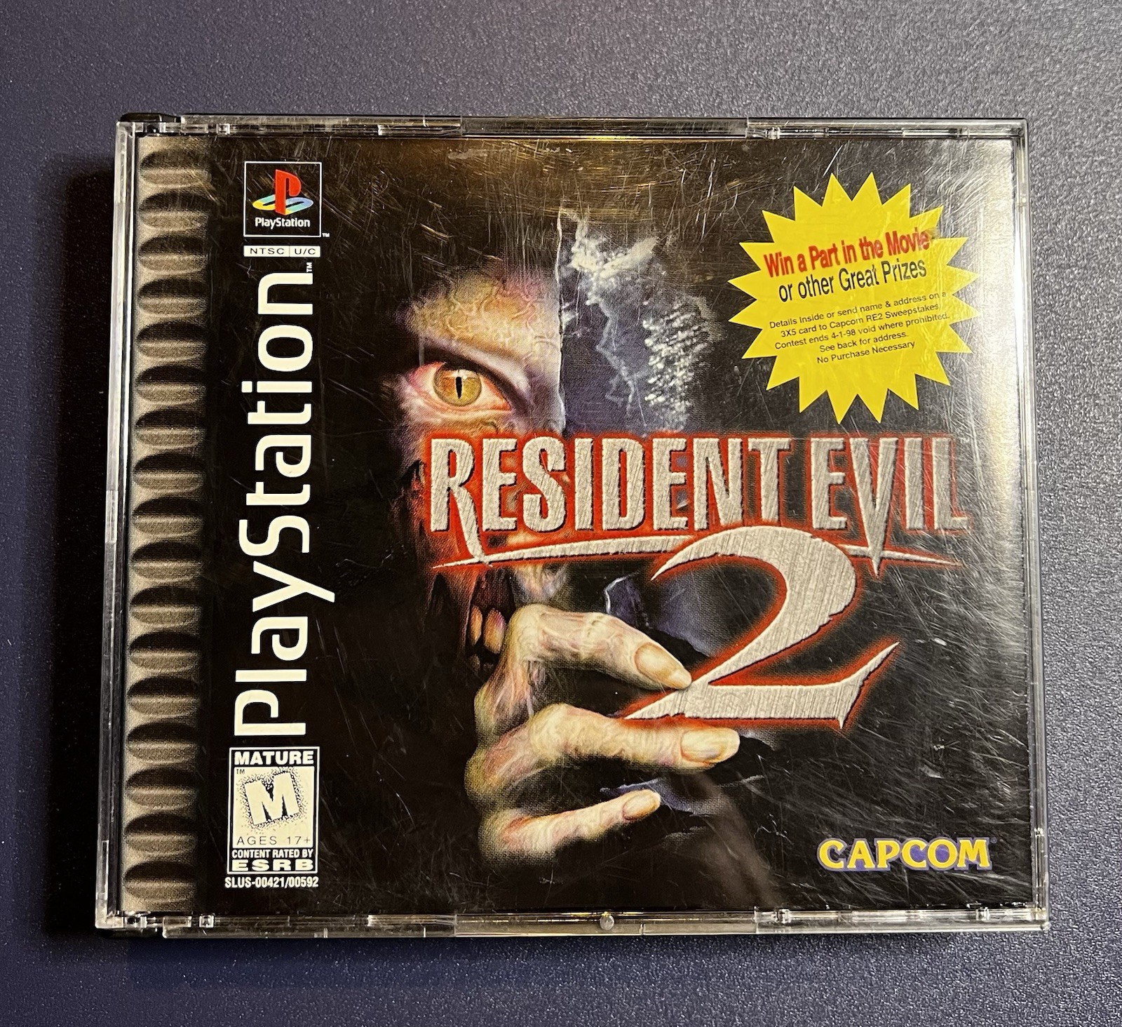 Resident Evil 2 PS1 Black Label Original 1998 Both Discs Case NO MANUAL
