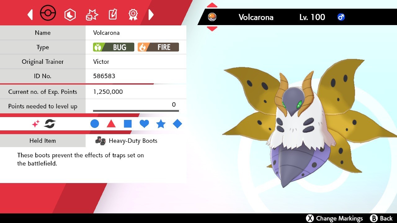 Volcarona Shiny 6IVS Pokemon Sword and Shield