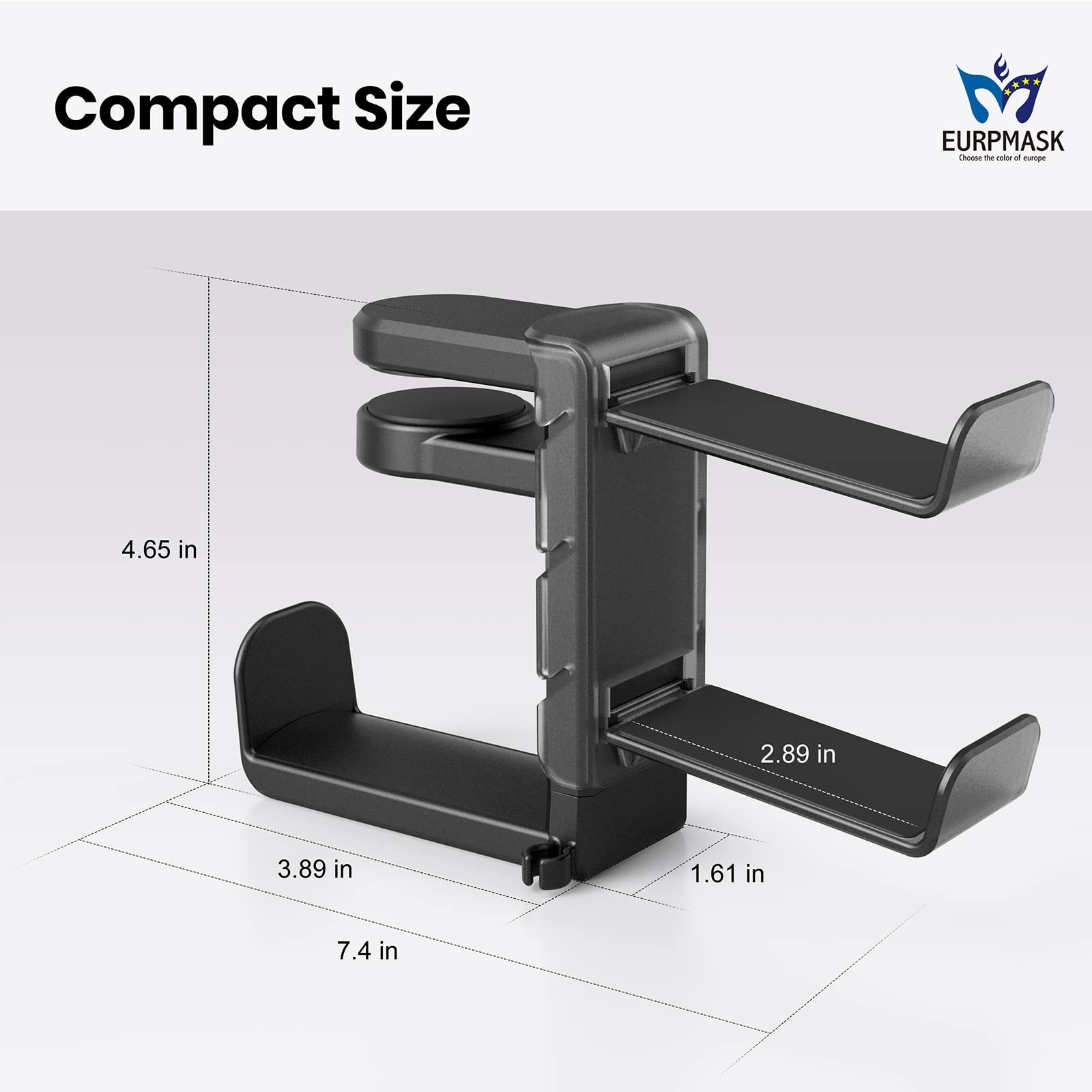 3-in-1 PC Gaming Headset&Controller Holder – EURPMASK Headphone Stand Black