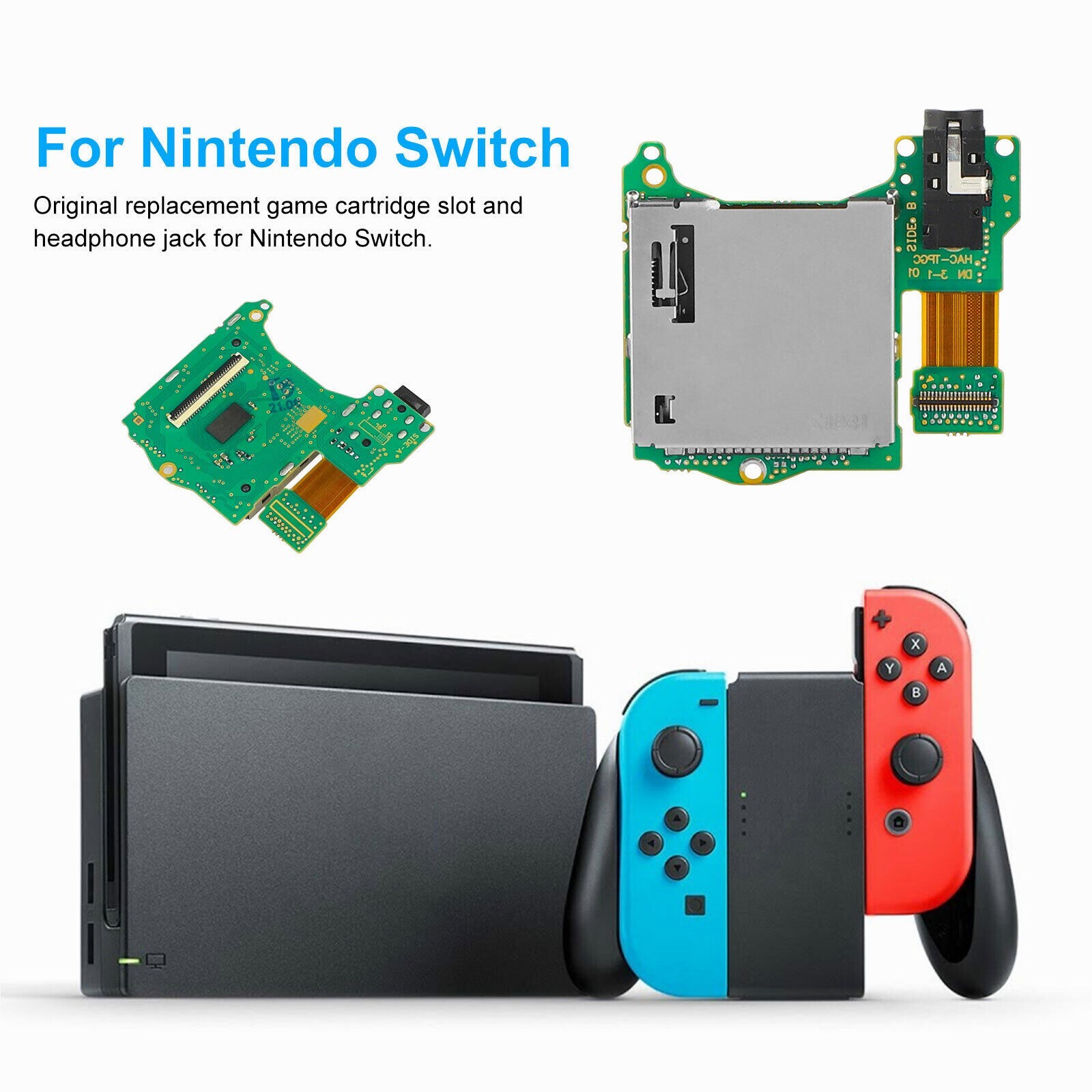 Game Cartridge Card Slot Reader Board Headphone Audio Jack For Nintendo Switch