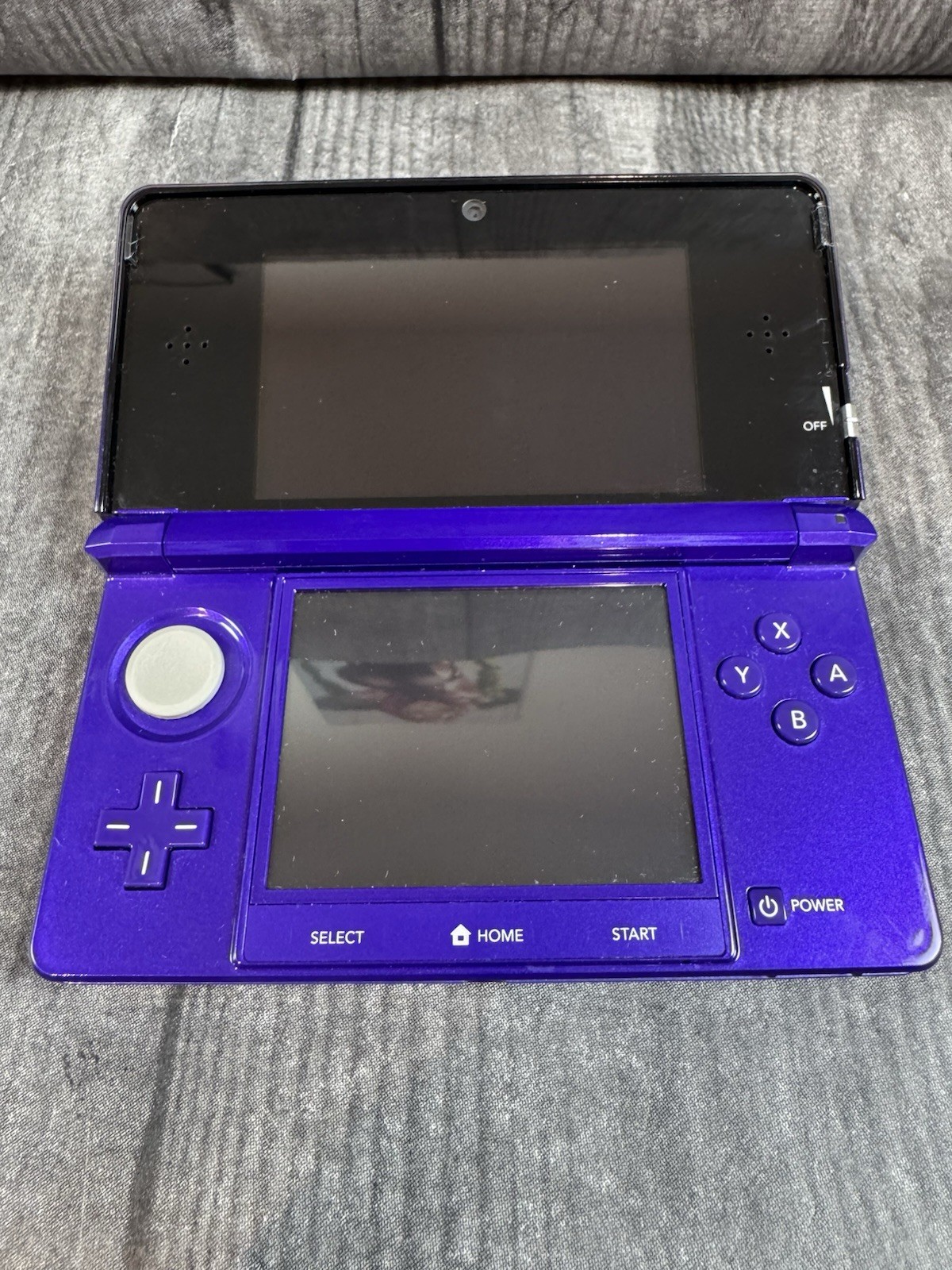 Nintendo 3DS Midnight Purple System CTR-001 Tested & Working W/ Stylus + Charger