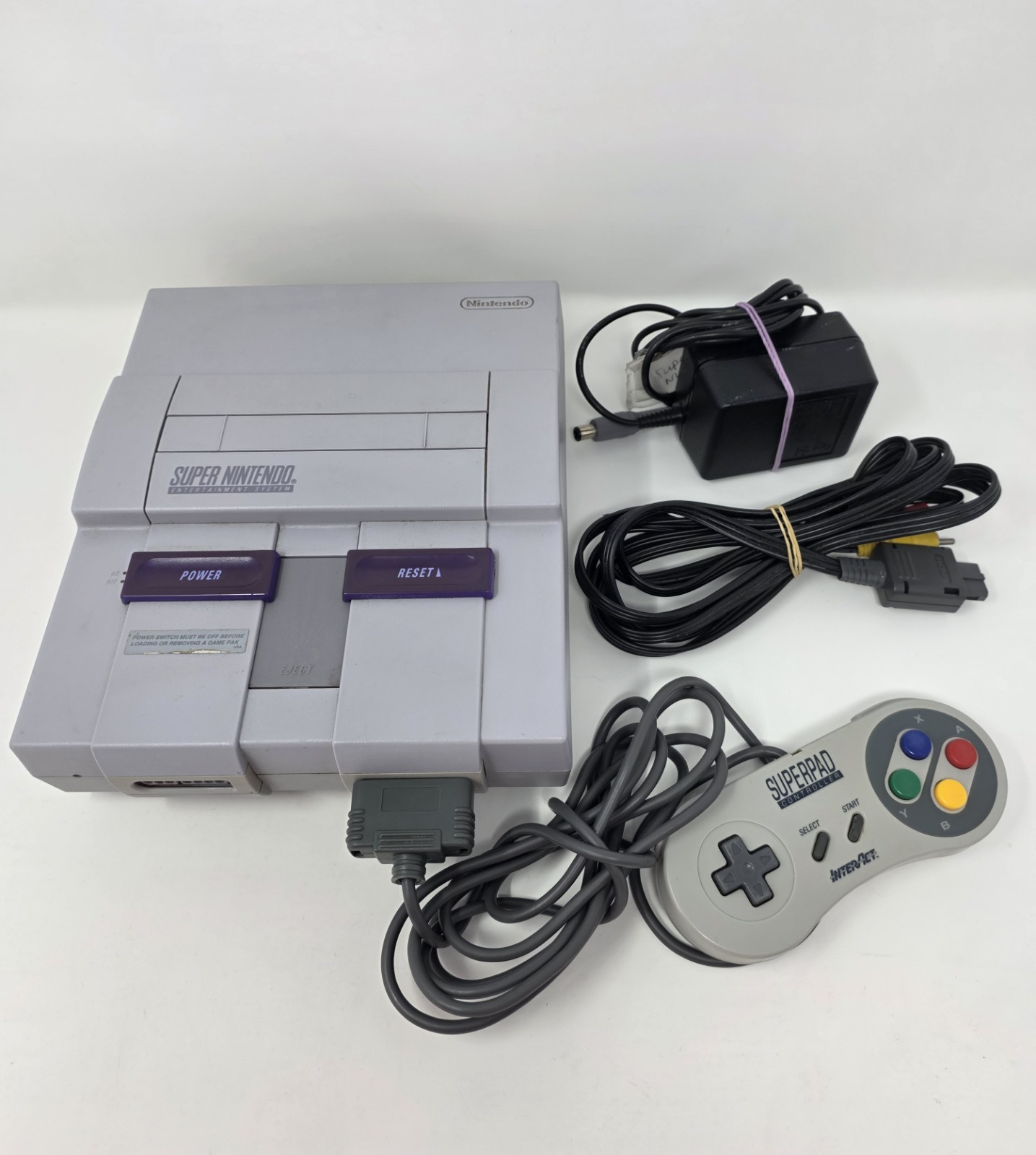 SNES Super Nintendo Entertainment System Console SuperPad Controller Bundle Lot